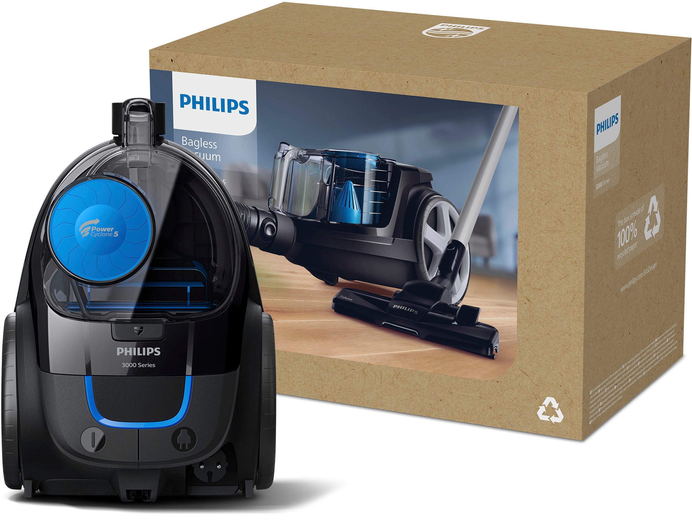 Philips Stofzuiger FC9331/09 met 1,5 l inhoud en tri-active-zuigmond