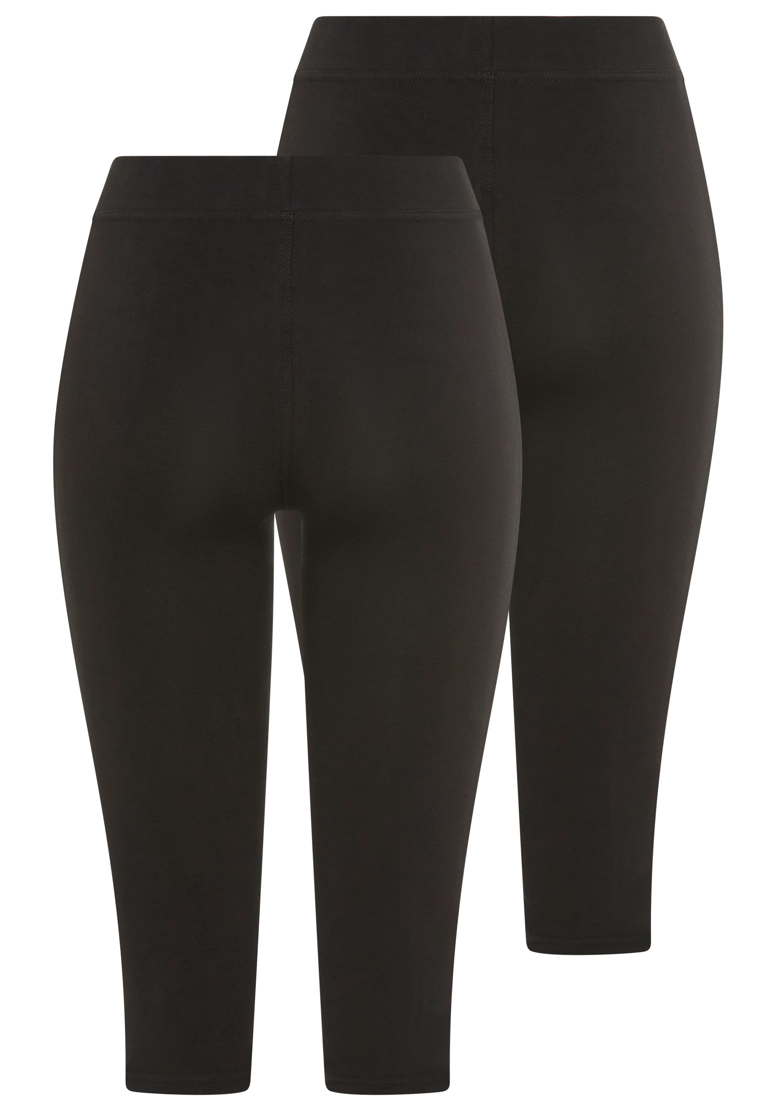 YSABEL MORA 3/4 legging elastische band, katoenmix (Set van 2)