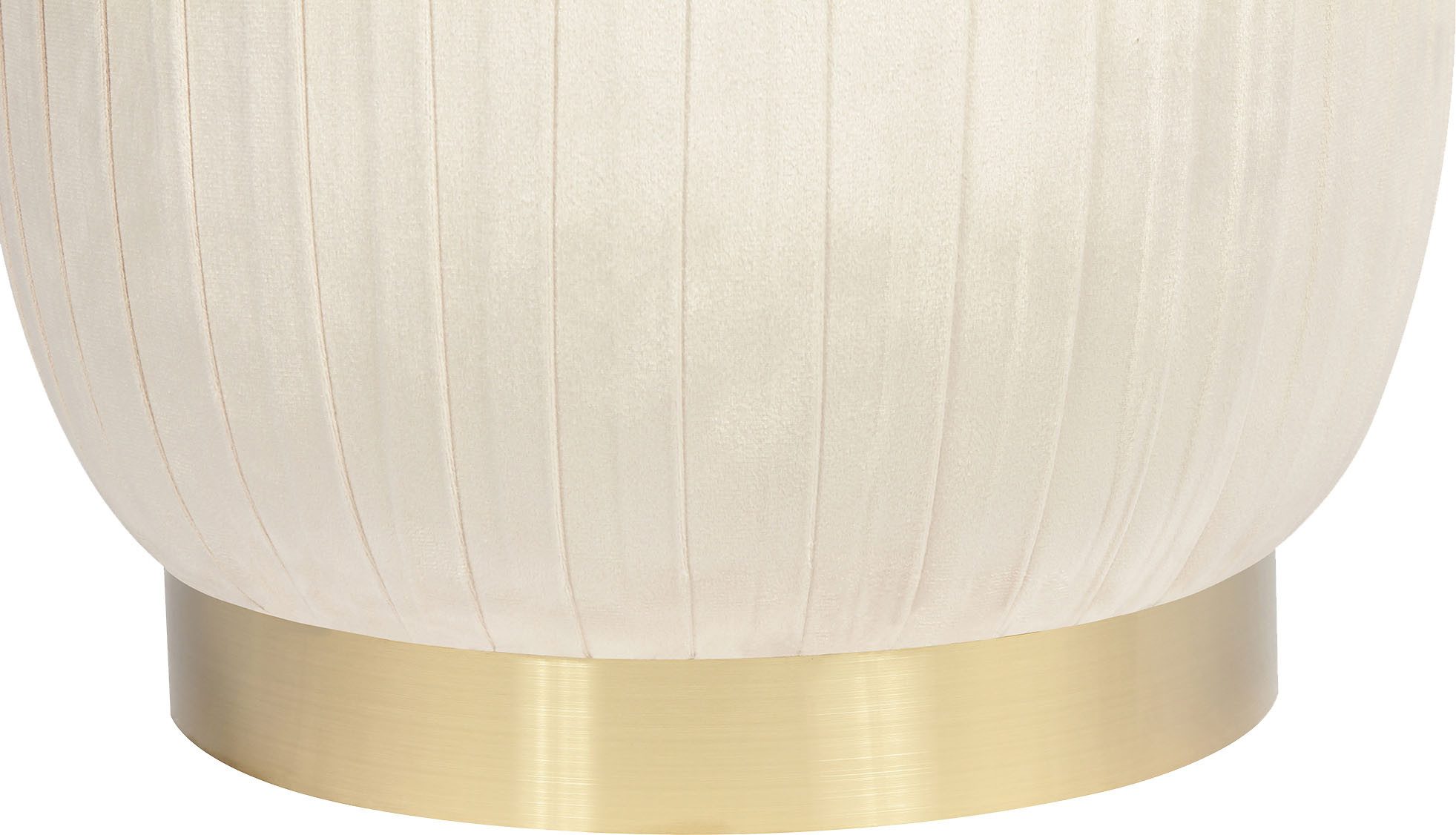 Kayoom Hocker Kruk Lyla 125, elegante uitstraling door goudkleurige sokkel, fluwelen bekleding fluweelzacht, gestikte siernaad, roestvrijstalen voet, hoogwaardige fluwelen bekleding (1 stuk)
