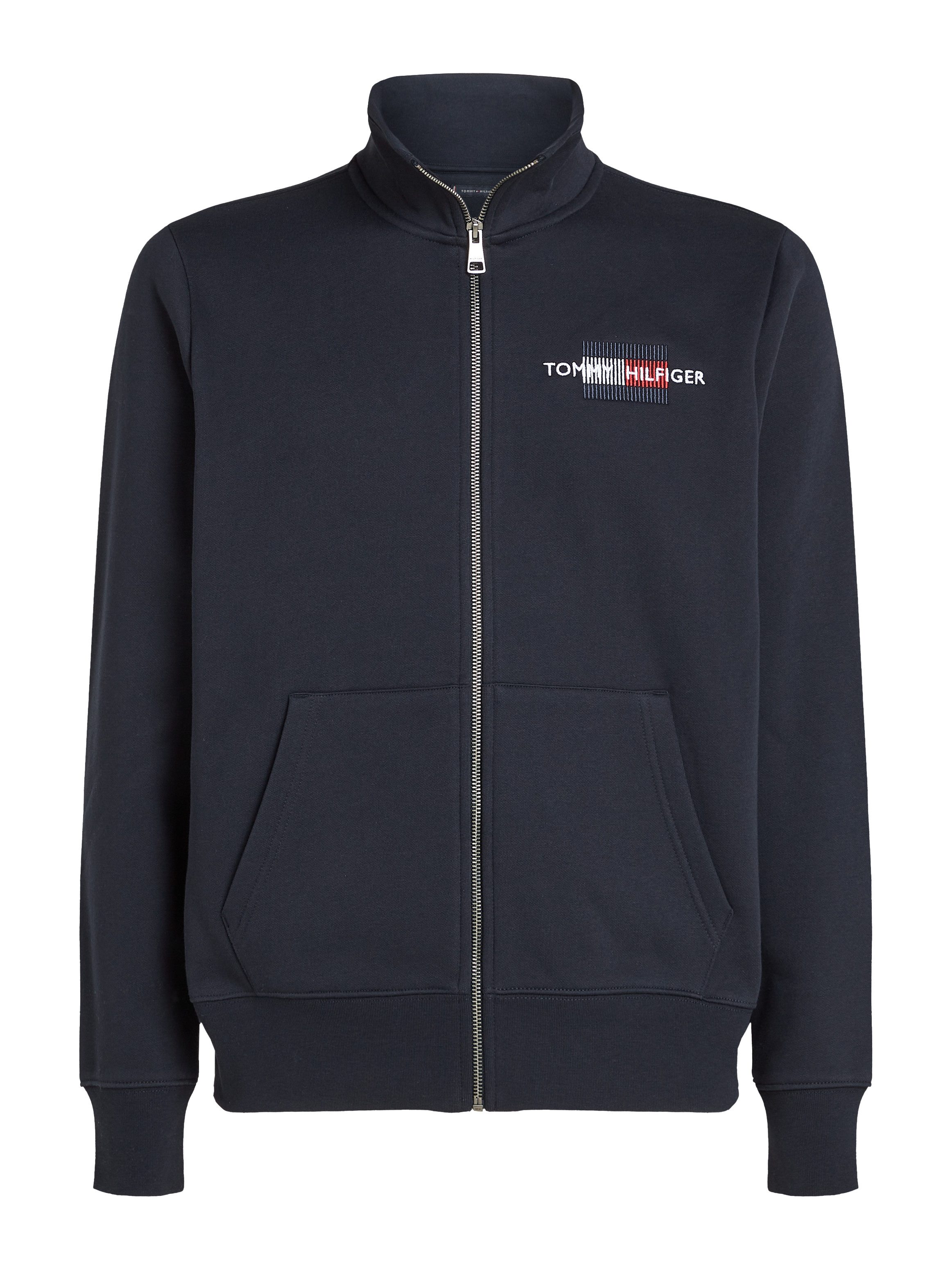 Tommy Hilfiger Sweatvest HILFIGER FLAG EMBRO ZT STAND CLR