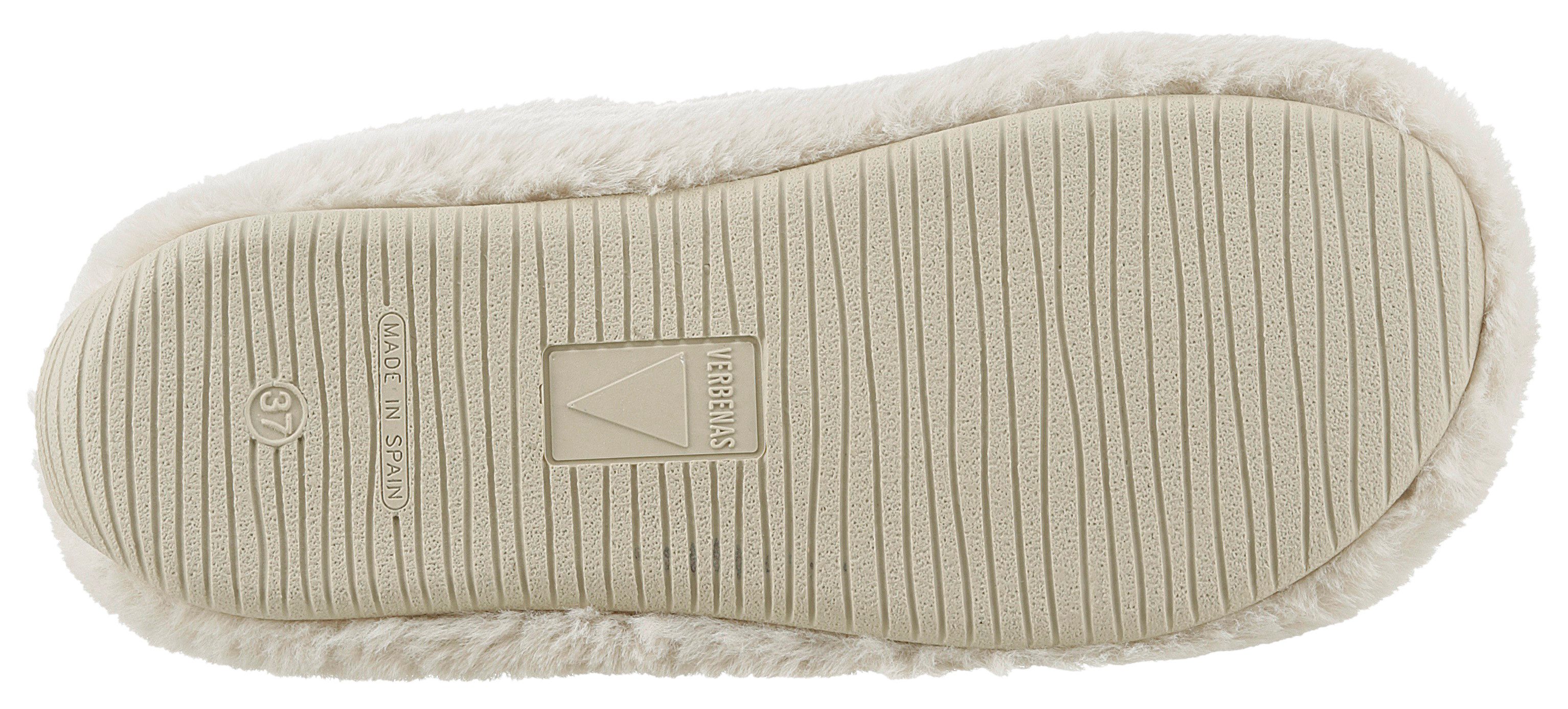 VERBENAS Pantoffels YORK GALES , pantoffel, huispantoffel in een gezellige pluche look