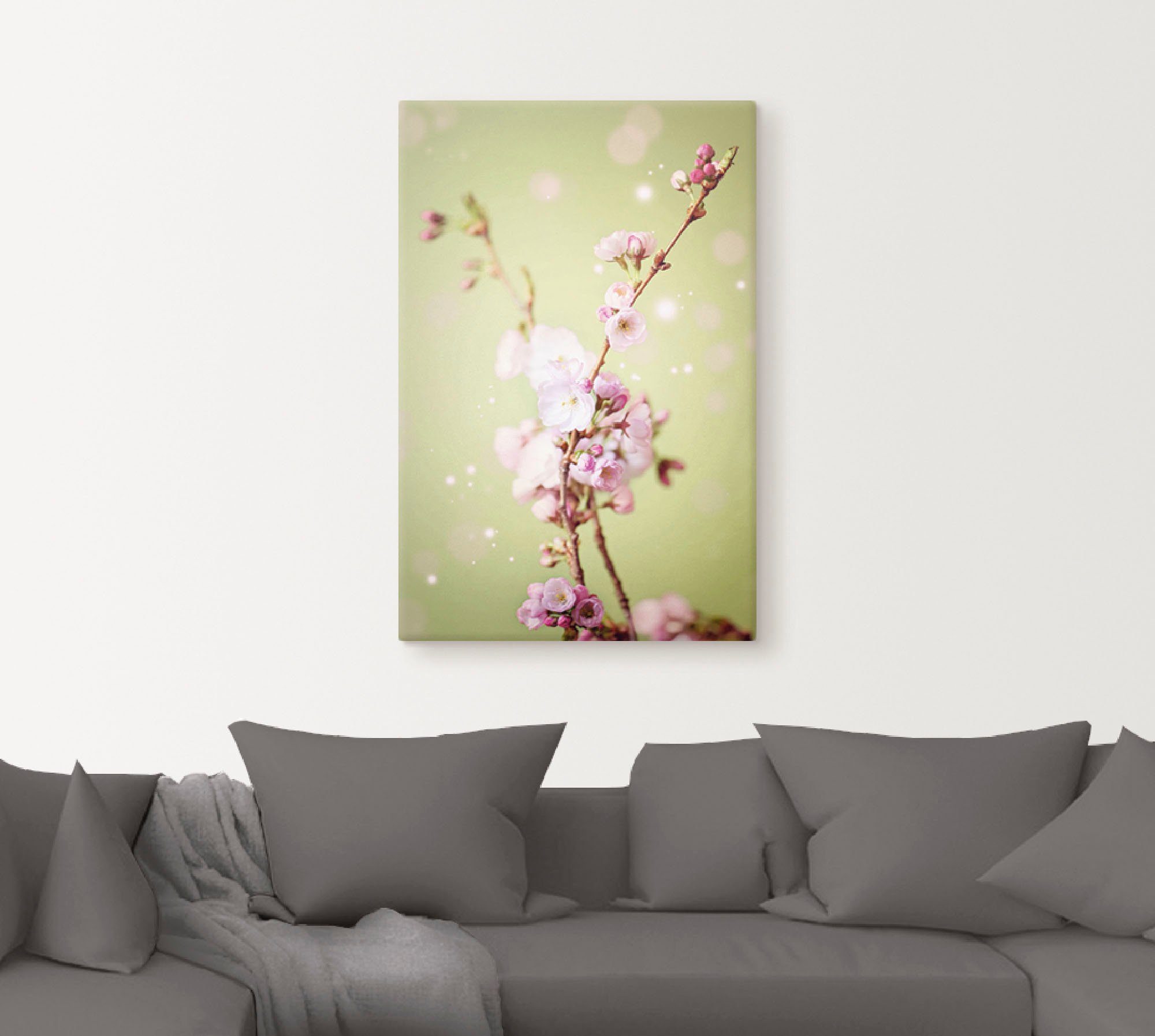 Artland Artprint Kersenbloesemtwijg als artprint op linnen, muursticker in verschillende maten