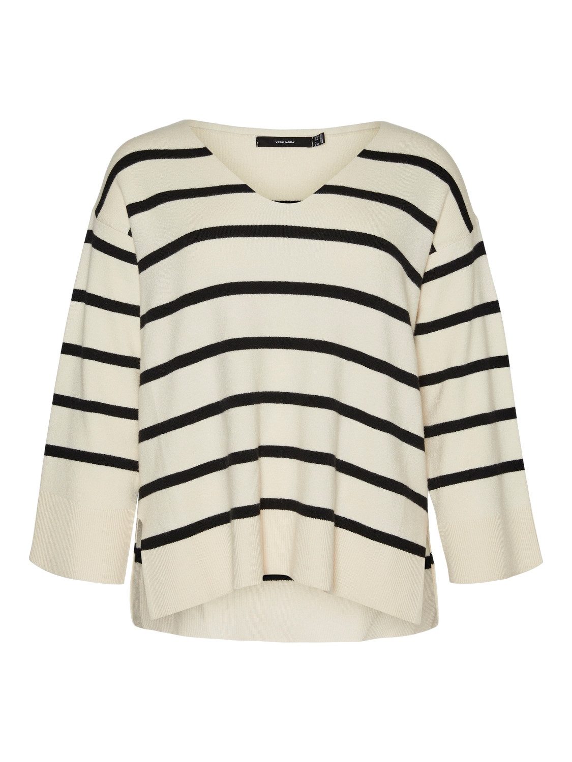 Vero Moda Curve Gebreide trui VMCSABA LS V-NECK PULLOVER GA NOOS CUR