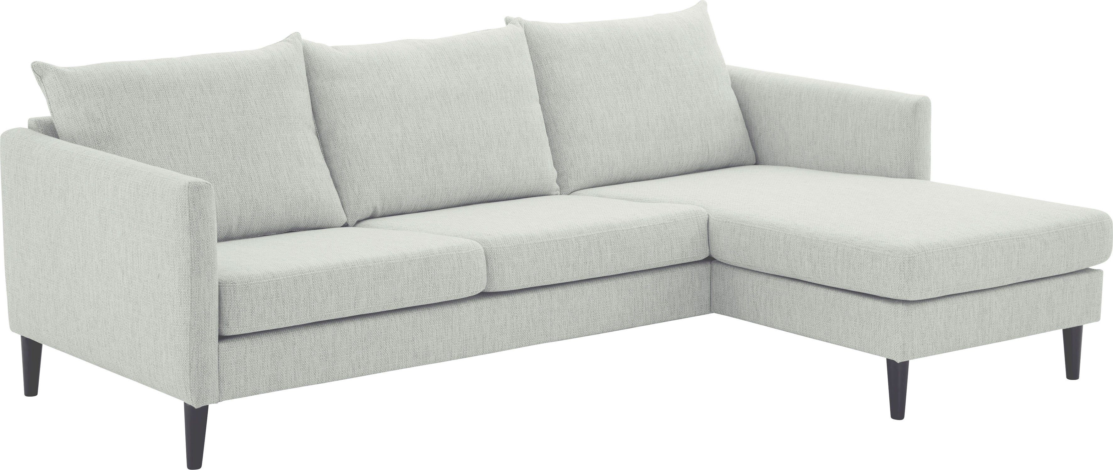 ATLANTIC home collection Hoekbank Rekvik L-vorm met golfvering, ottomane aan beide kanten te monteren