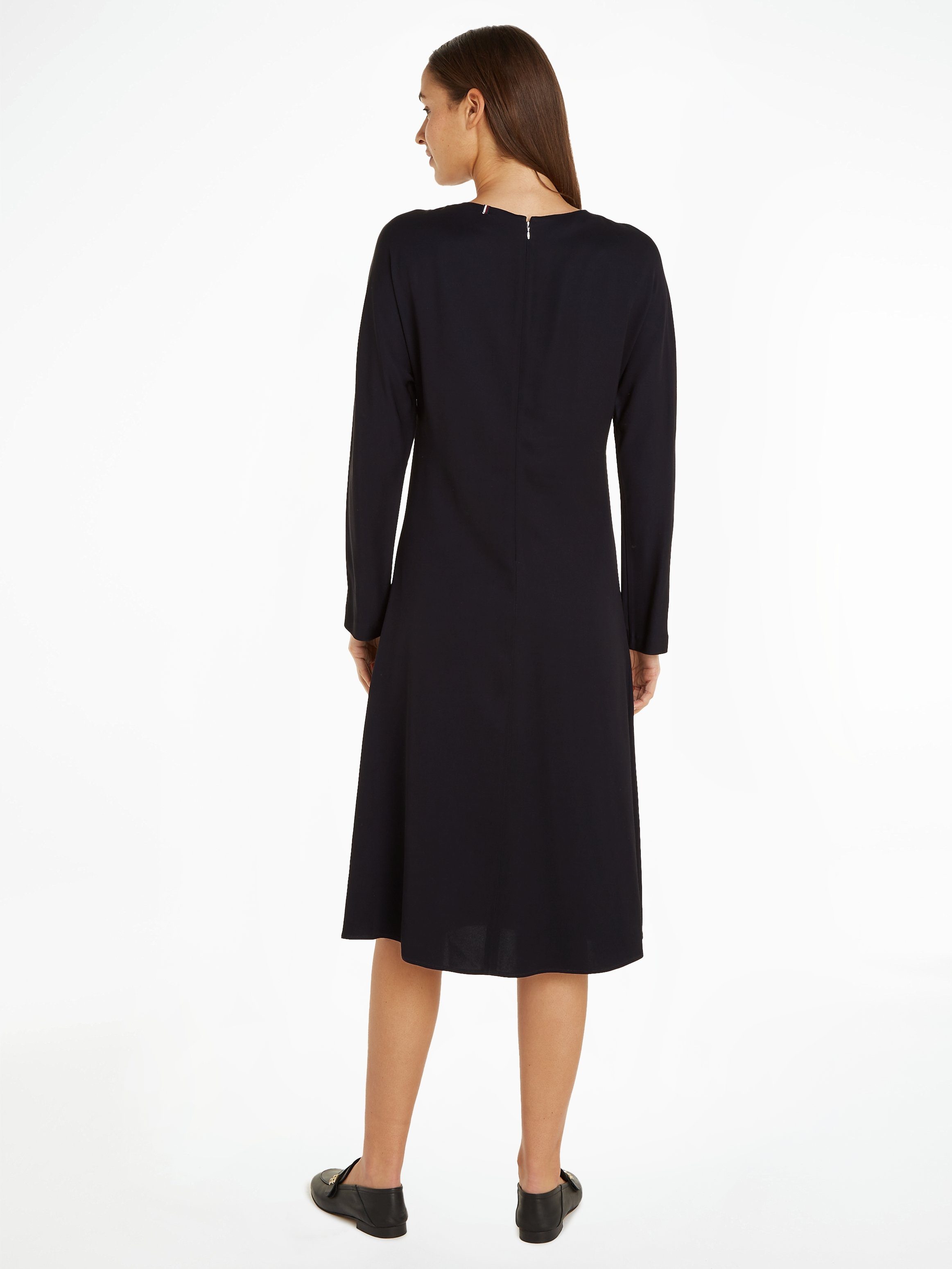 Tommy Hilfiger Midi-jurk VISCOSE TWILL SHIRTDRESS LS