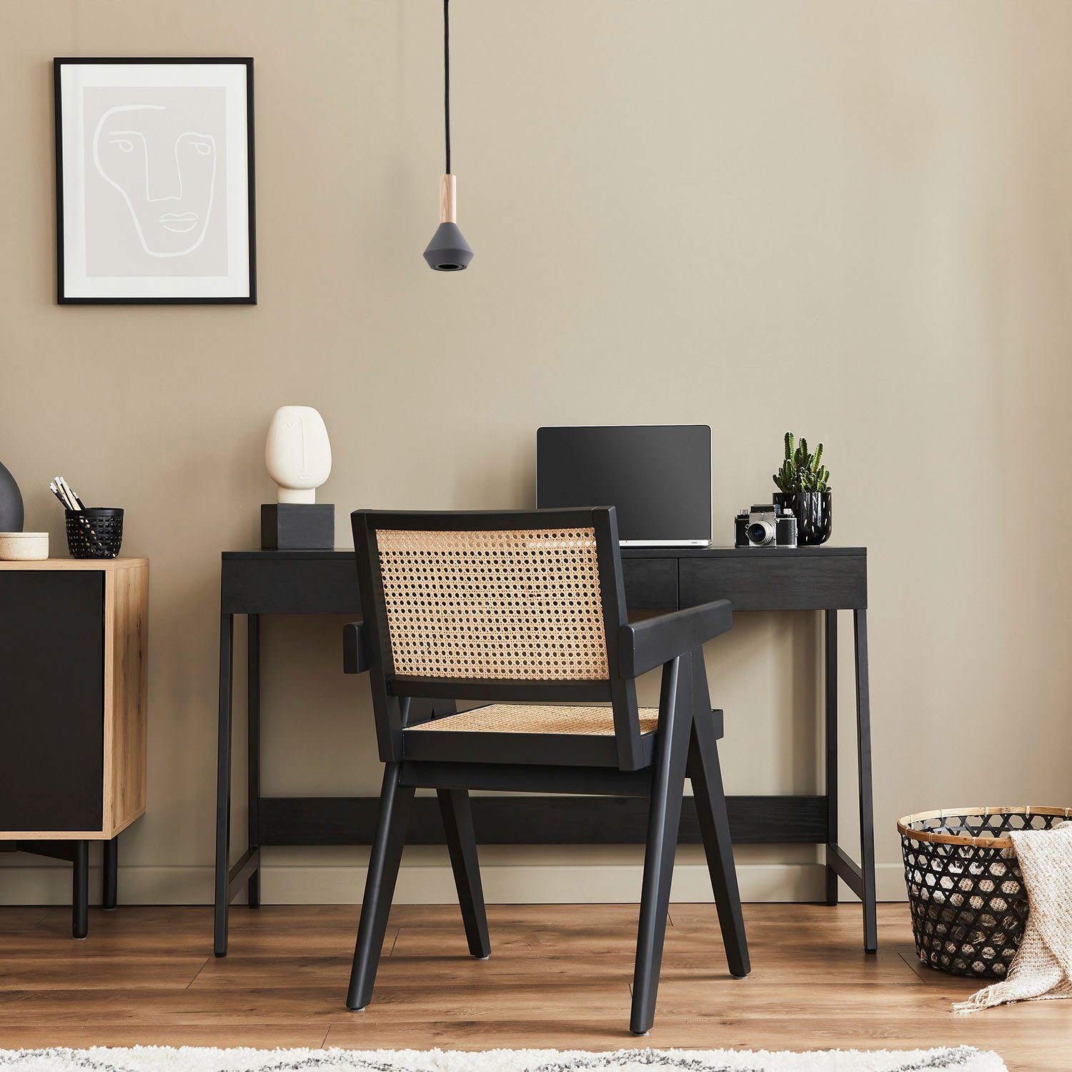 Paco Home Hanglamp Mora Woonkamer eetkamer klein modern hout metaal GU10 keukenlamp