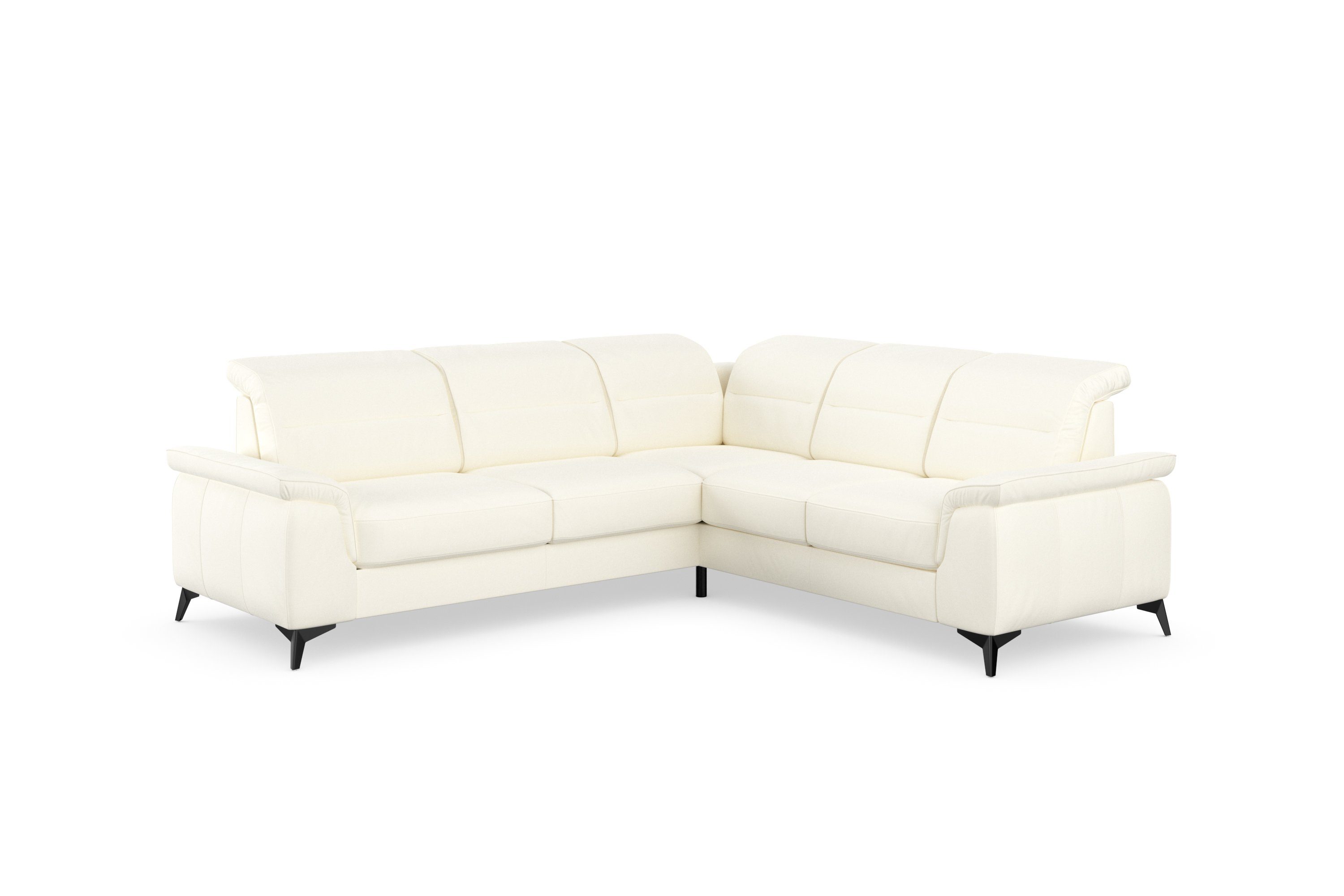 sit&more Hoekbank Sinatra L-vorm optioneel met verstelbare hoofdsteun en armleuning, metalen poten