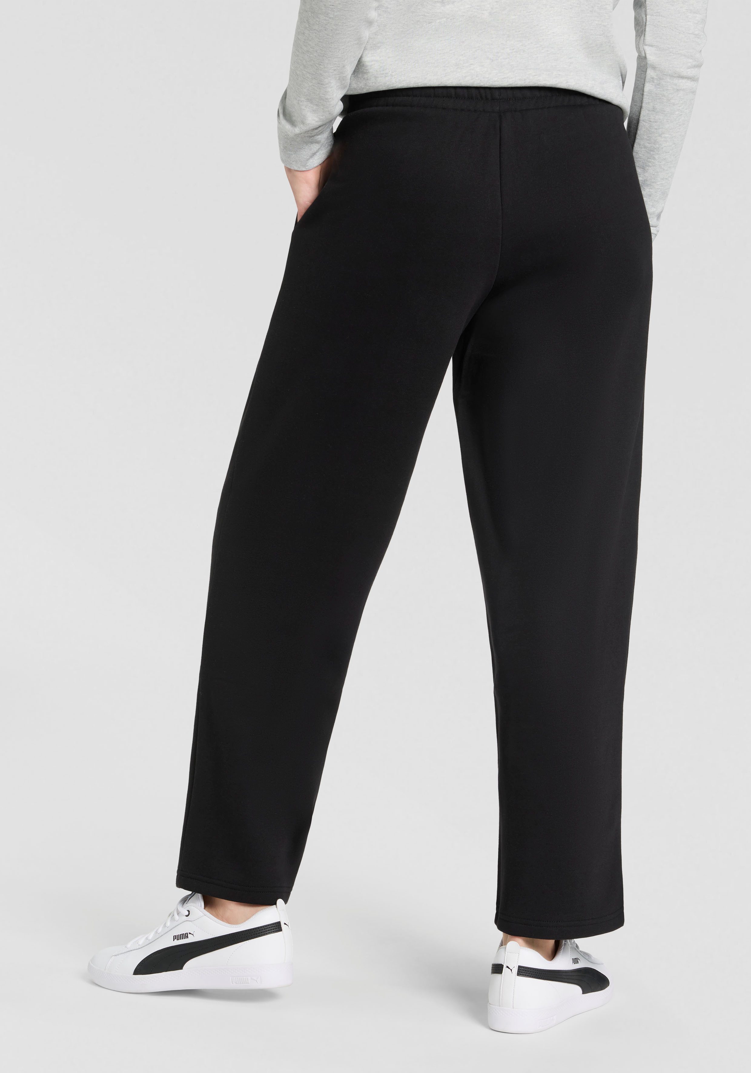 PUMA Trainingsbroek ESS NATURE 2.0 COMFORT LOGO STRAIGHT PANTS FL OP