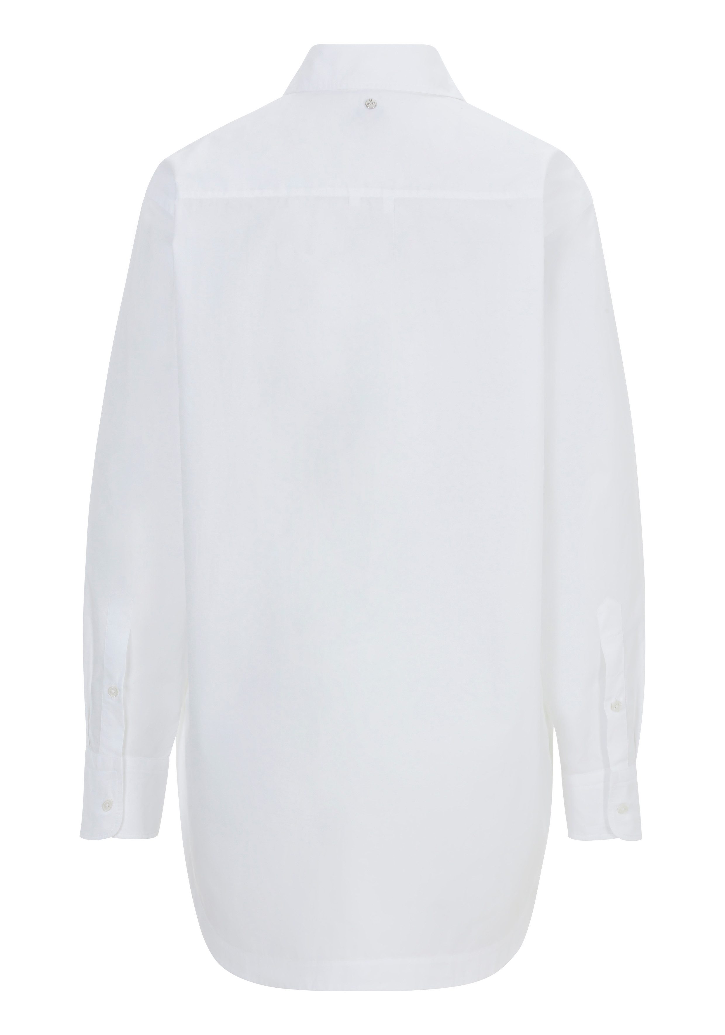 Boss Orange Overhemdblouse C_Bostucci_7 oversized gesneden ajour logoborduring op de tas