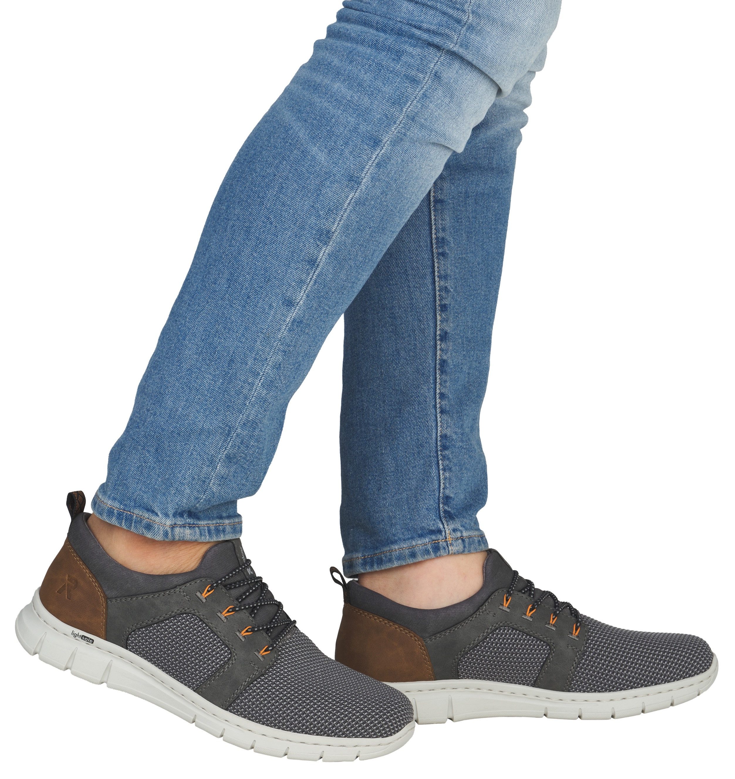 Rieker Slip-on sneakers Instapper, halfhoge schoen, vrijetijdsschoen met elastiek, om in te stappen