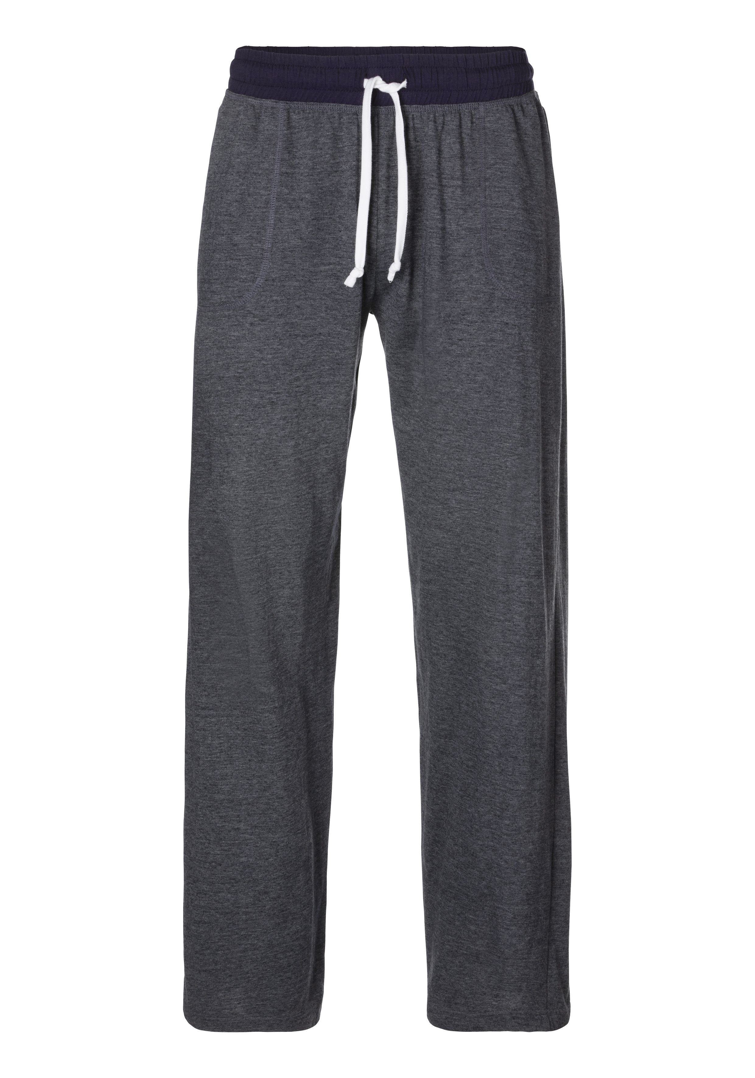 H.I.S Pyjamabroek met contrastkleurige band