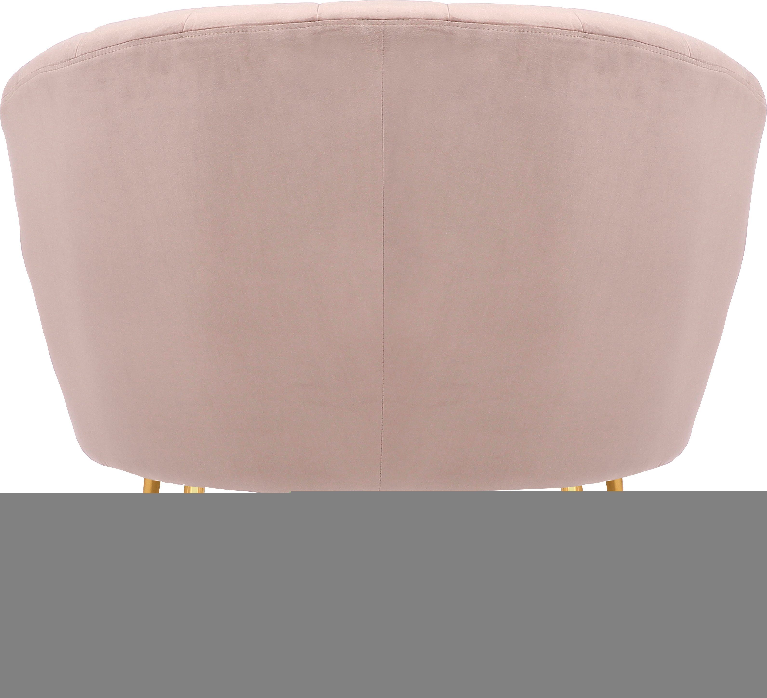 Kayoom Fauteuil Sofa Doreen 125, comfortabele fauteuil, eentonig ontwerp modern, ruimtebesparend, onderhoudsvriendelijk, fluwelen bekleding van stof (1 stuk)