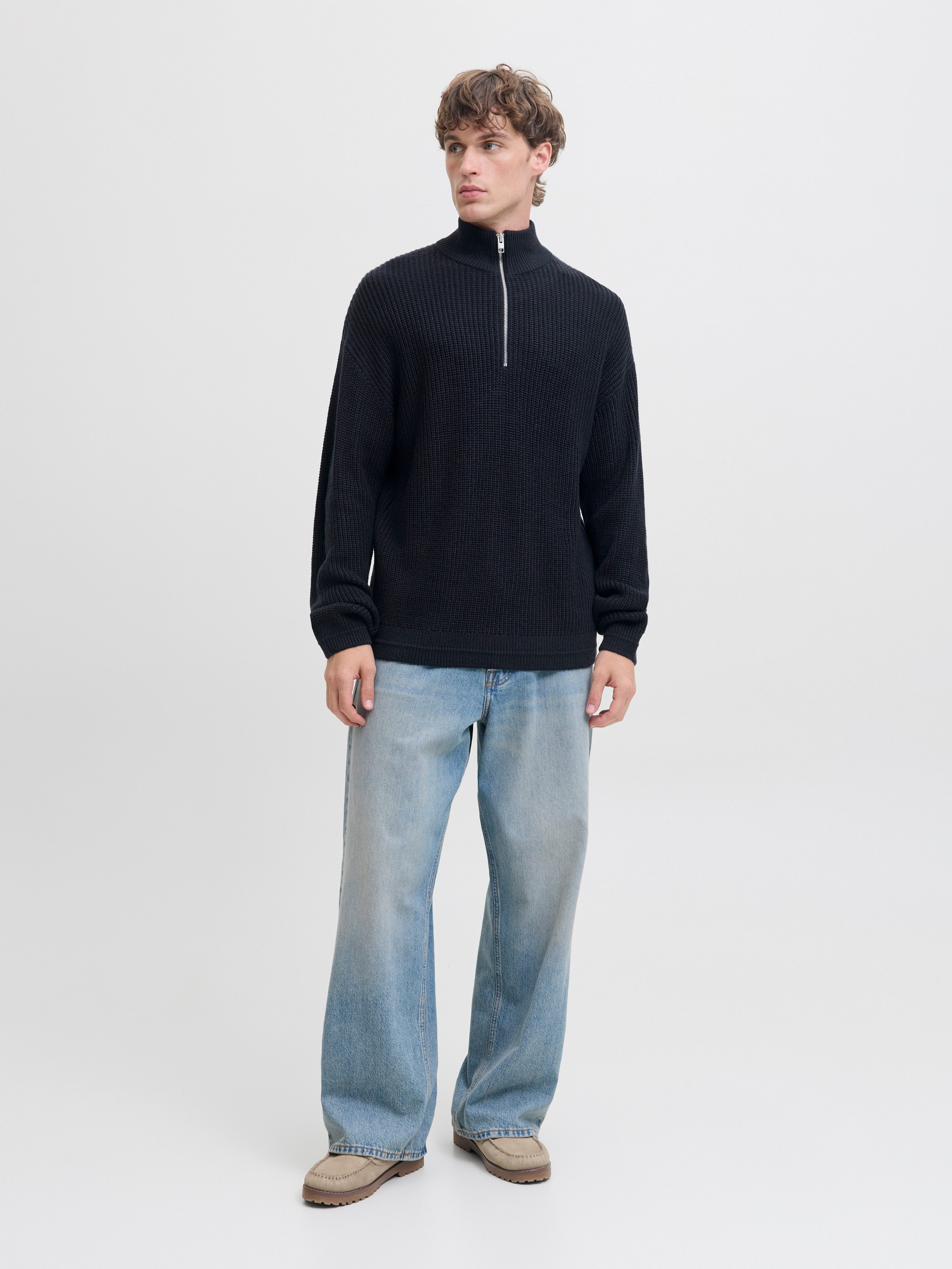 Jack & Jones Schipperstrui JJKAITO KNIT HALF ZIP BF