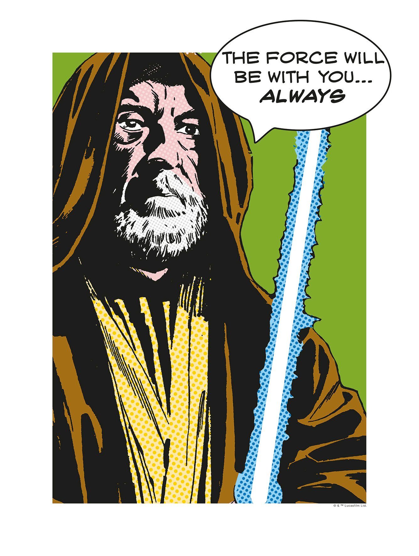 Komar wanddecoratie Star Wars Classic Comic Quote Obi Wan, zonder lijst