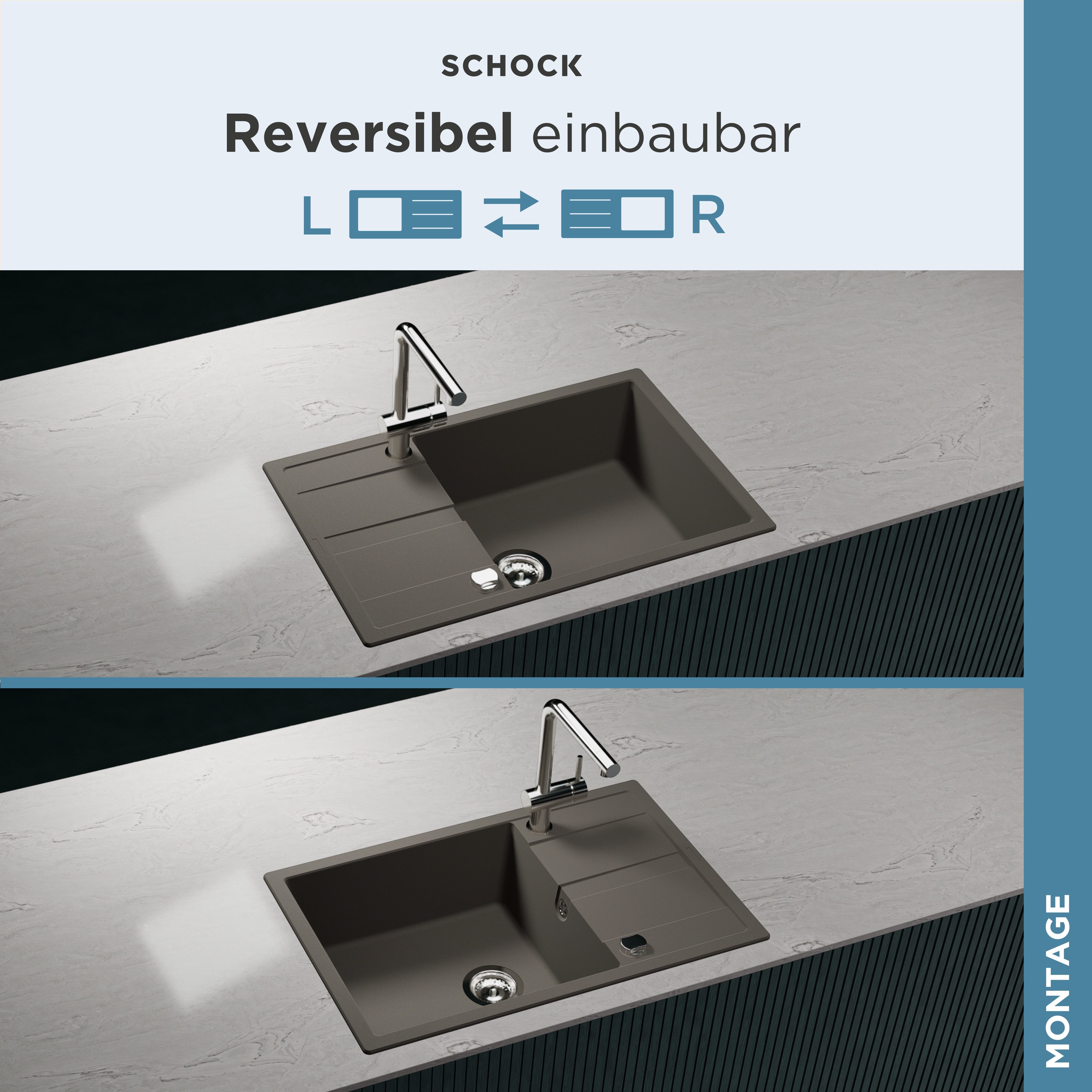 Schock Granieten spoelbak Manhattan D-100LS