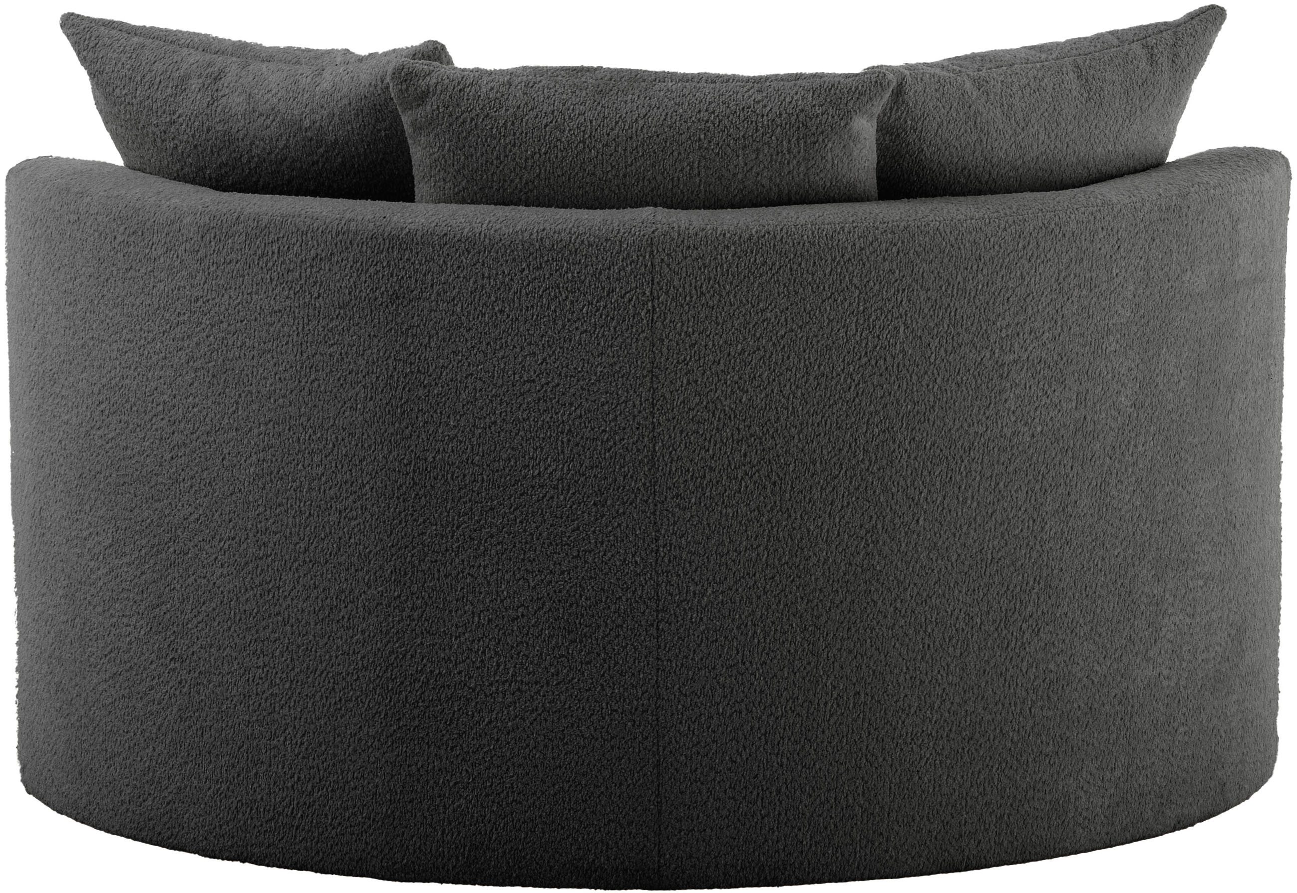 LeGer Home by Lena Gercke XXL-fauteuil Isalie, ronde stoel met voetensteun, leesstoel, loveseat, grote stoel (set)