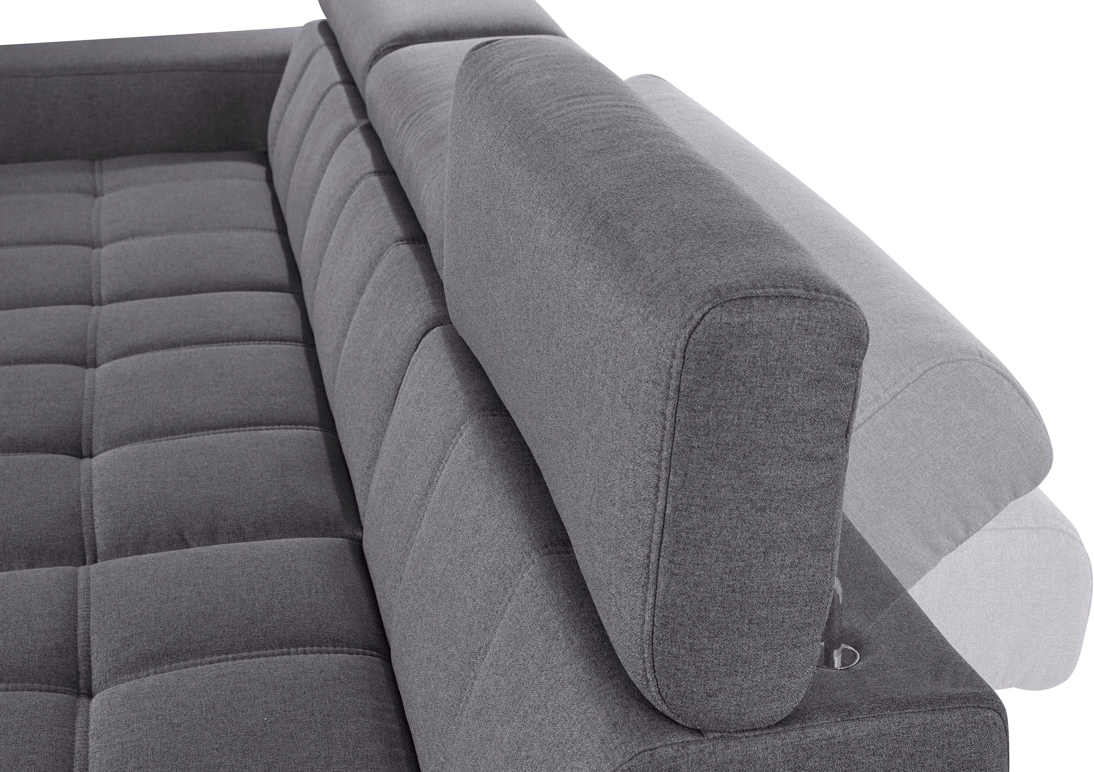 DOMO collection Hoekbank Cunelli mooie zitnaden als designelement, stevige zitcomfort, L-vorm
