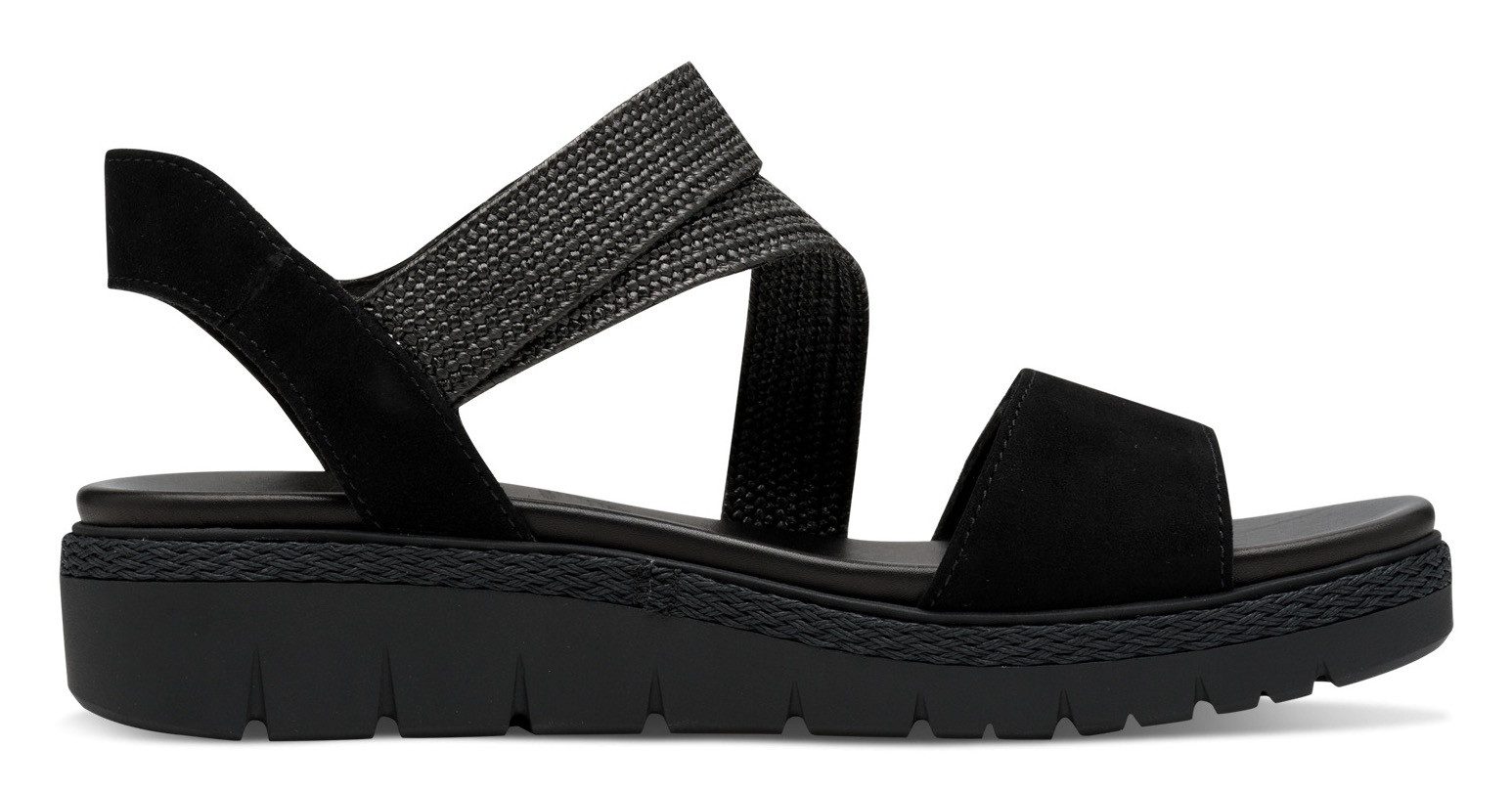 Tamaris Sleehaksandaaltjes , zomerschoen, sandaal, plateauhak, met klittenbandsluiting