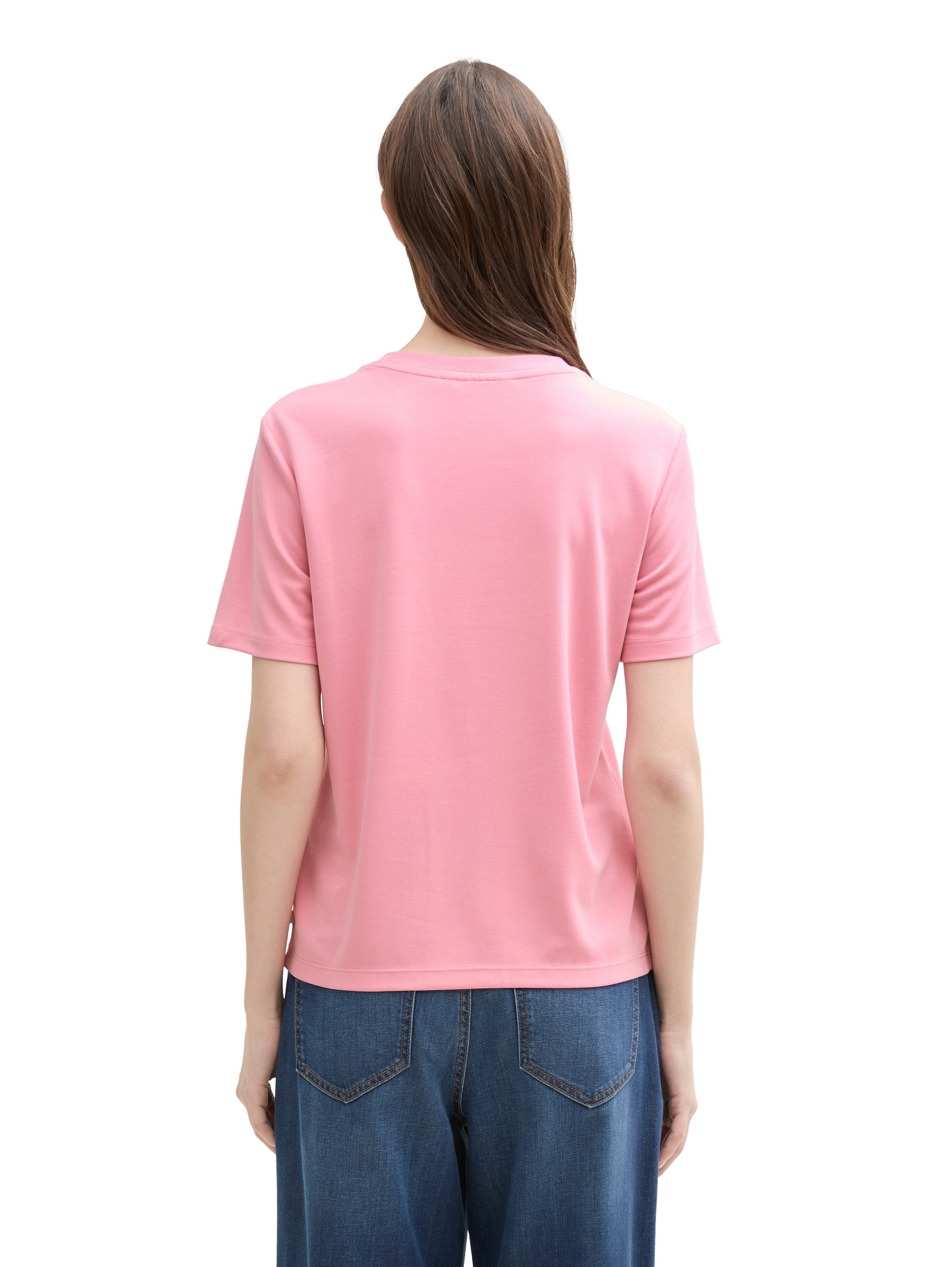 Tom Tailor Denim Shirt met ronde hals met een ronde hals