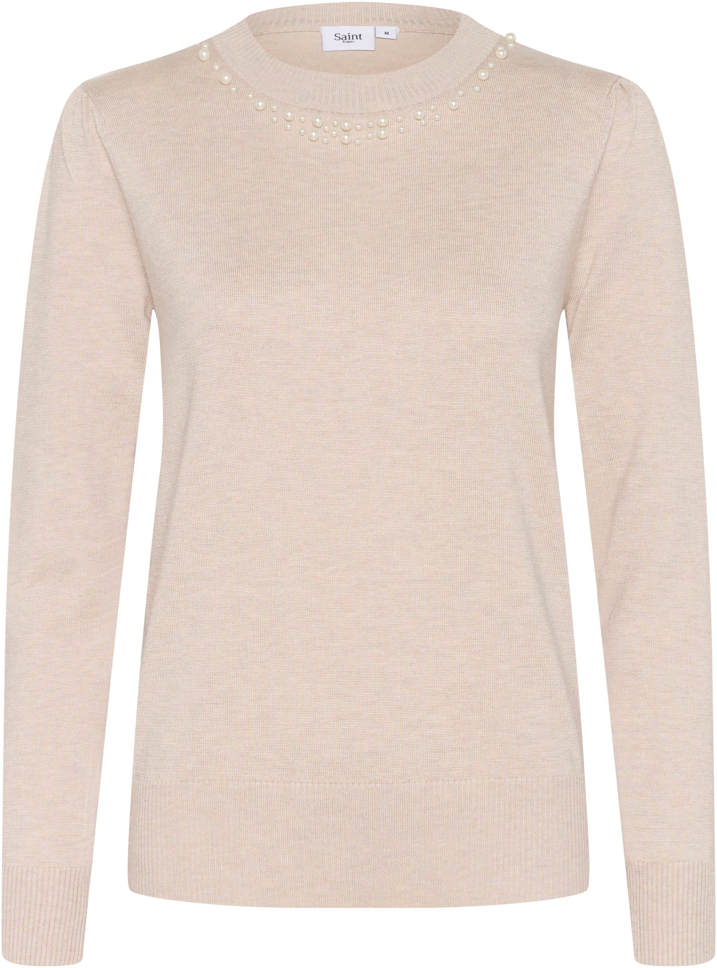 Saint Tropez Trui met ronde hals TemmaSZ met sierkraaltjes
