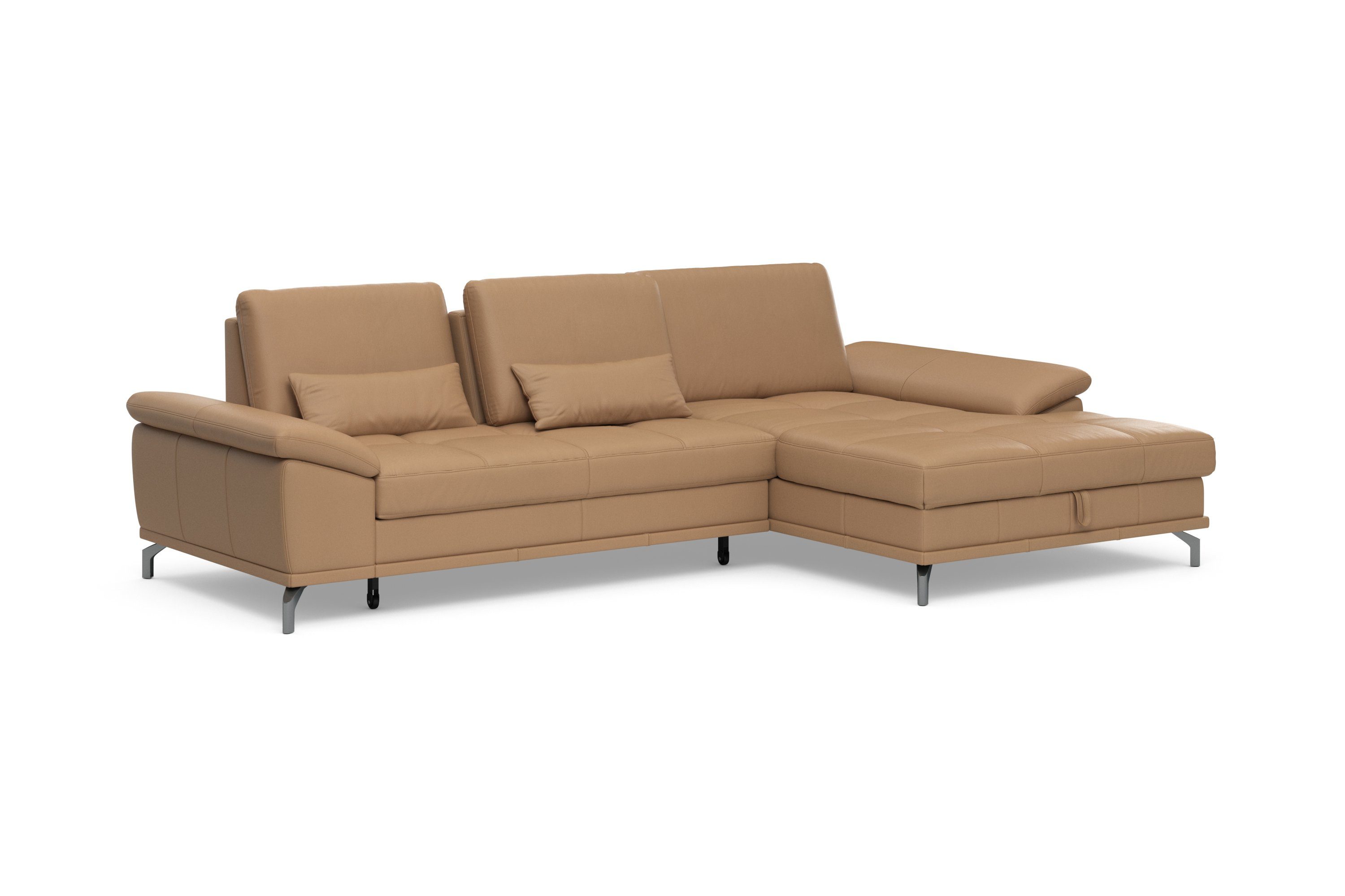 Places of Style Hoekbank Costello L-vorm, met zitdiepteverstelling, armleuningverstelling en