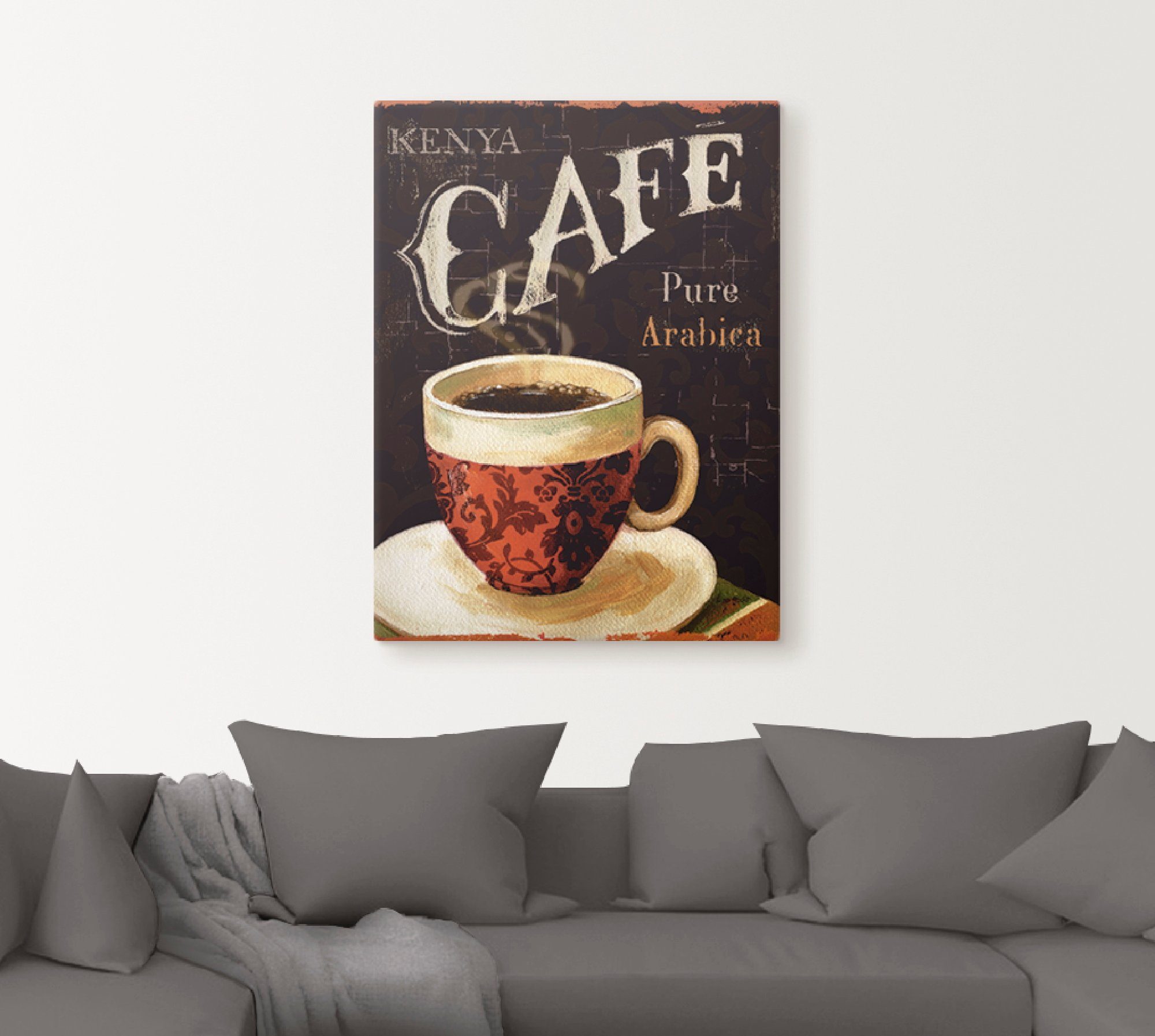 Artland Artprint De koffie van vandaag als artprint op linnen, poster in verschillende formaten maten