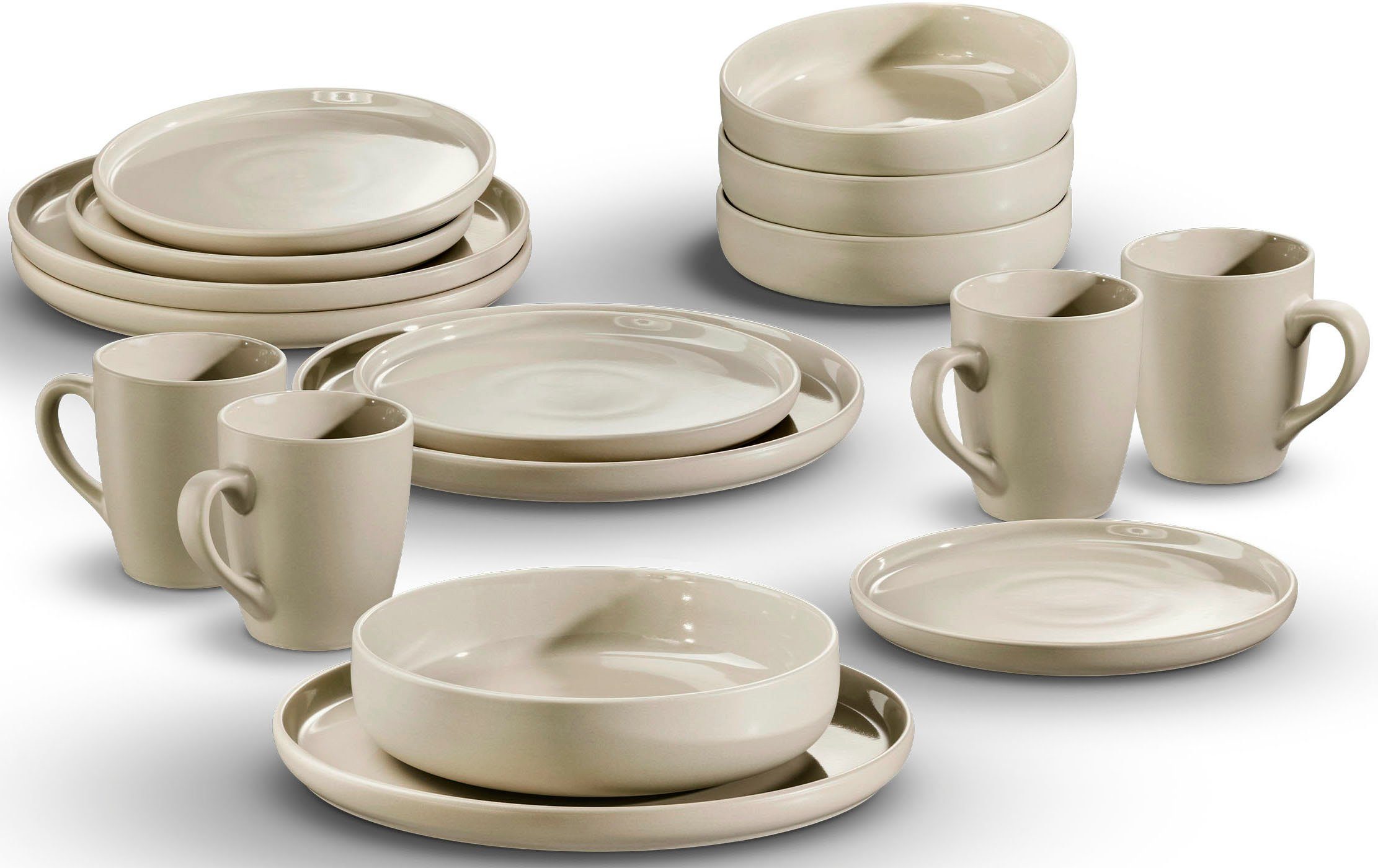 LeGer Home by Lena Gercke Combi-servies Servies, servies Liliane scandinavische, minimalistische vormtaal, 16...