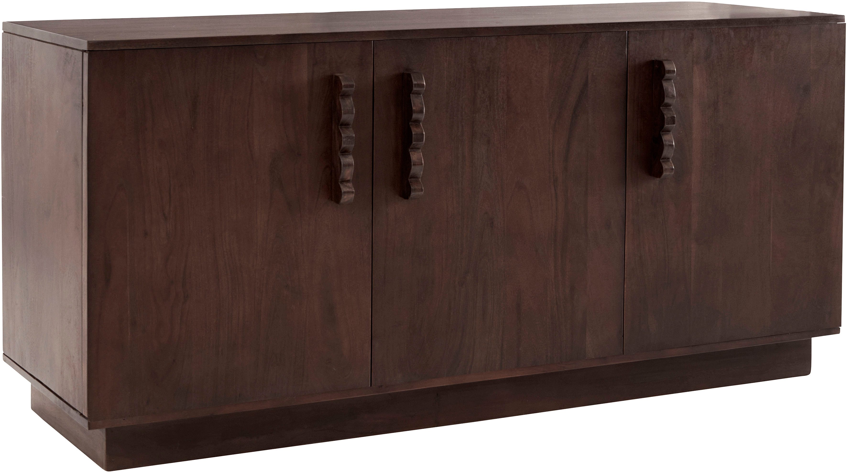 LeGer Home by Lena Gercke Dressoir EMINA Massief acaciahout, 146 cm commode, met soft-close en designgrepen