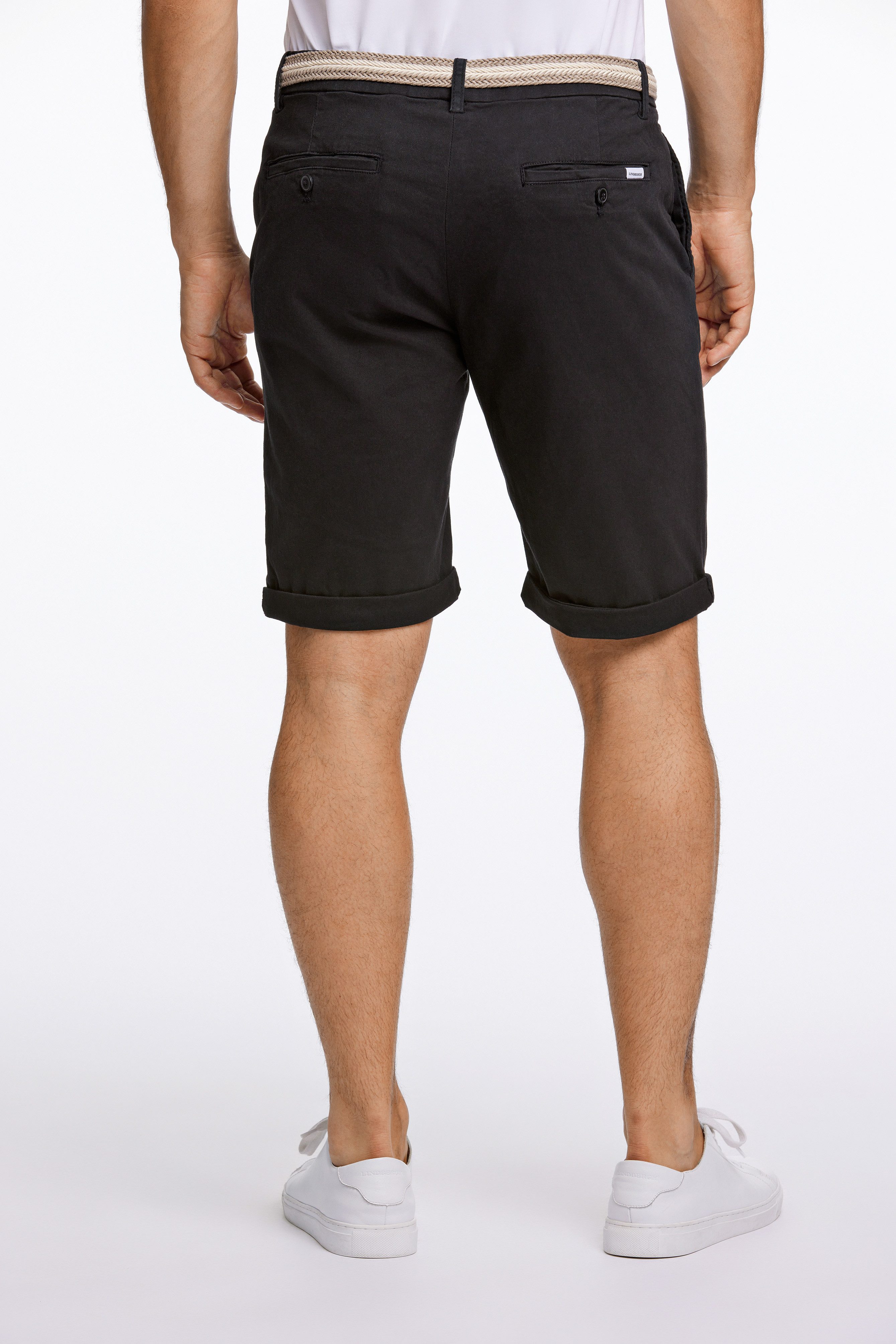 LINDBERGH Chino-short met riem en stretch (2-delig)
