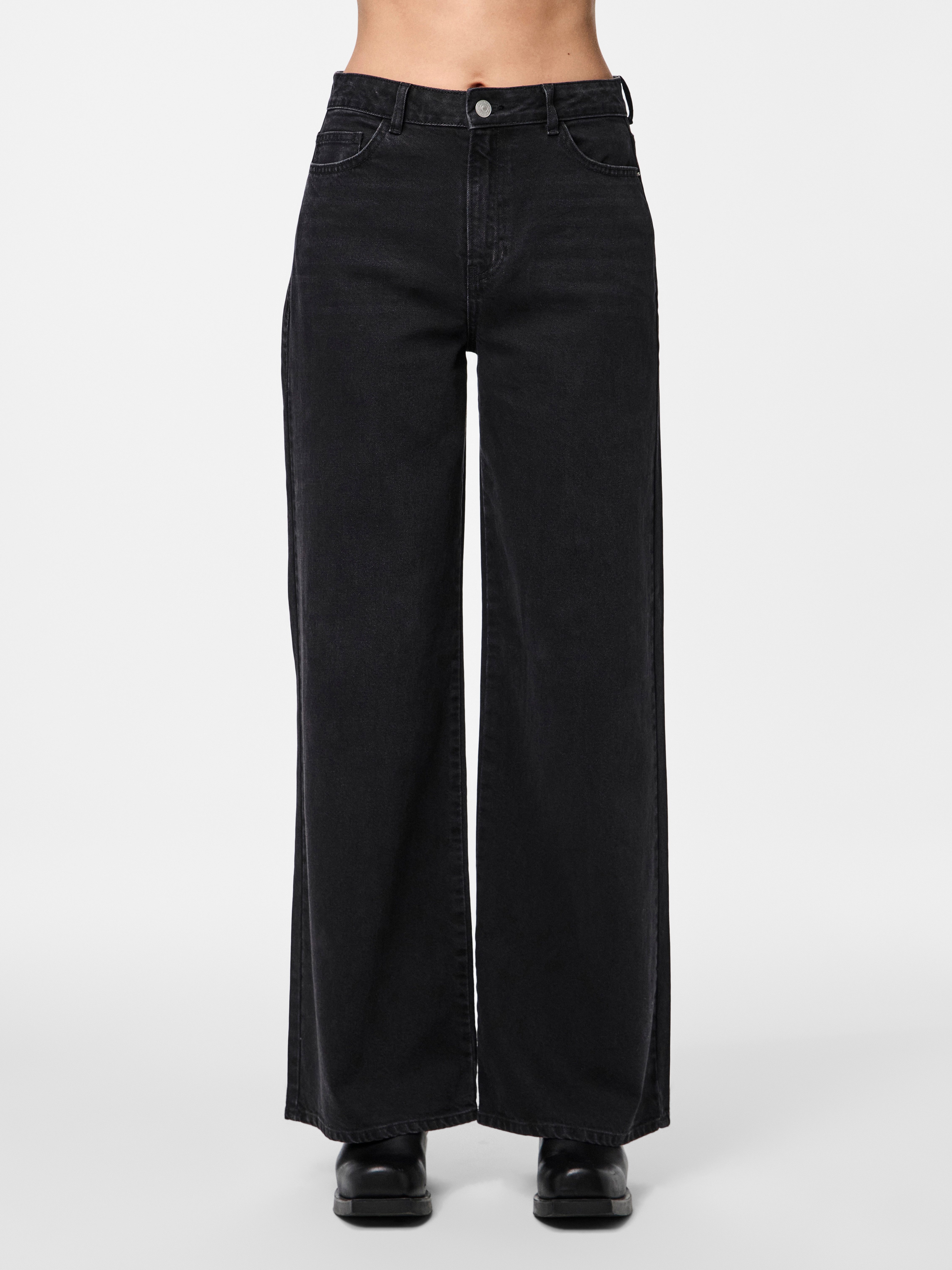 pieces High-waist jeans PCSELMA HW WIDE JEANS BL NOOS BC