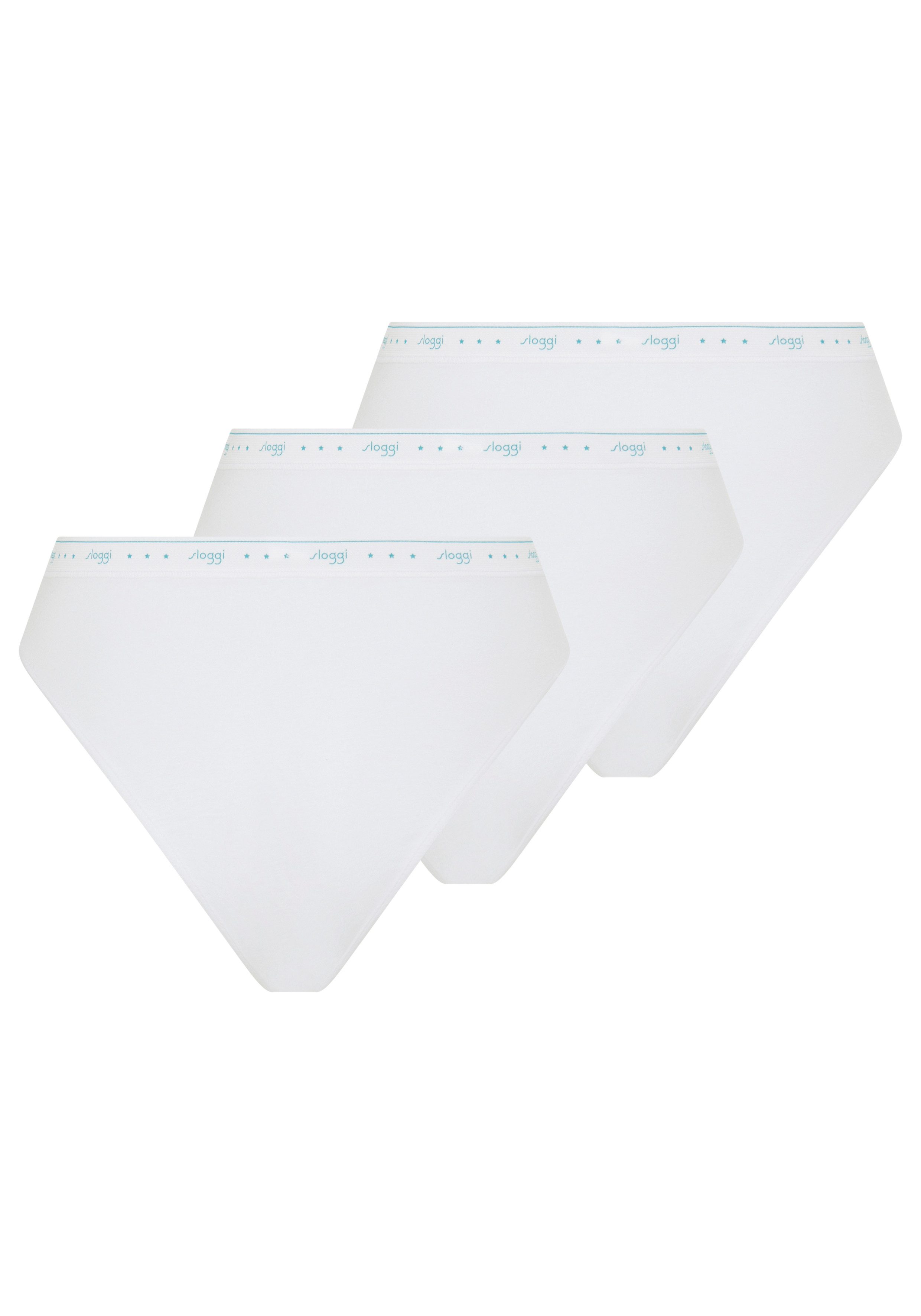 Sloggi Tai slip 24/7 100 elastische band met sloggi-logo-inscriptie (Set van 3)