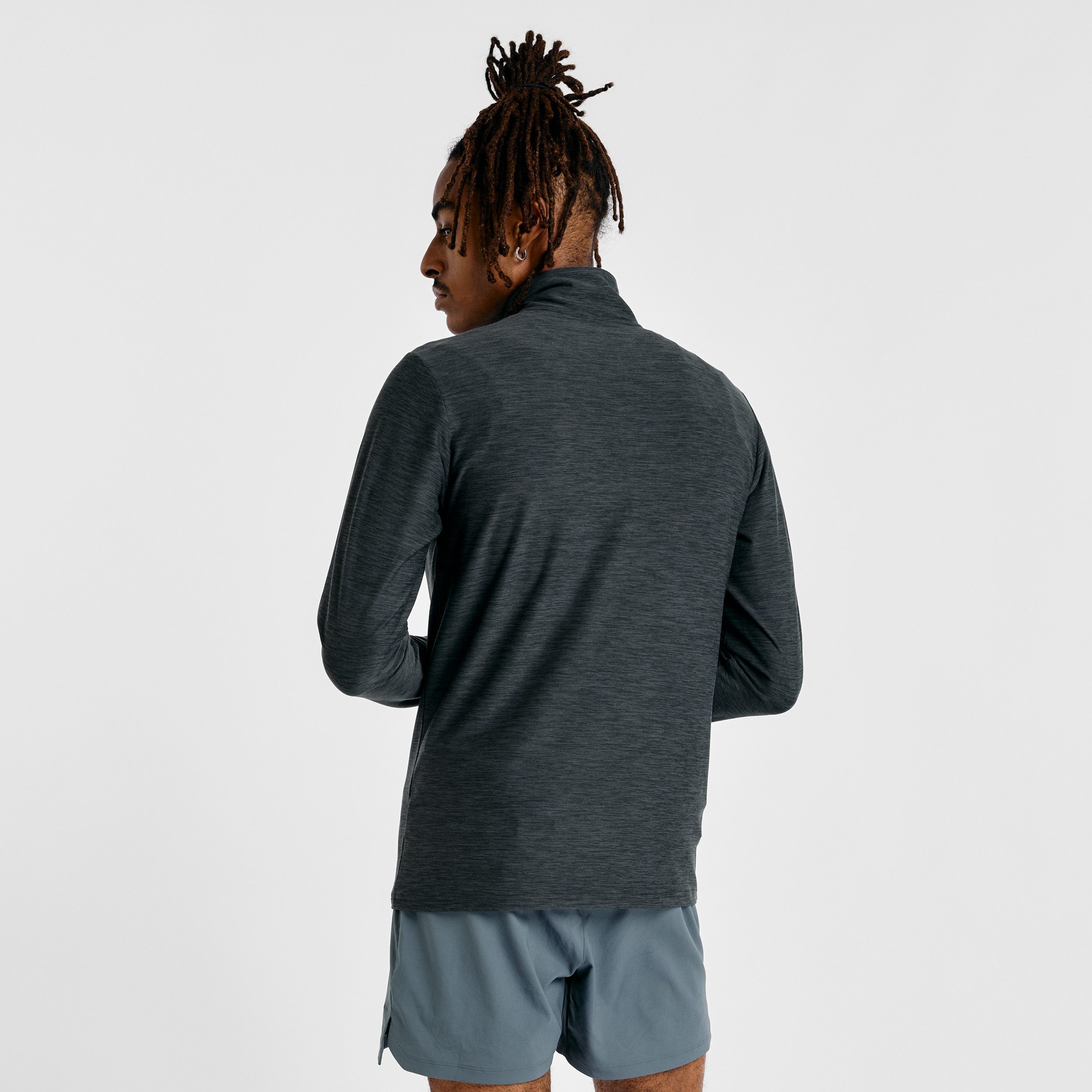 New Balance Runningshirt Space Dye 1/4 ZipHORELINE BLUE HEATHER