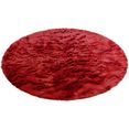 home affaire vachtvloerkleed valeria imitatiebont, zeer zachte pool, woonkamer rood