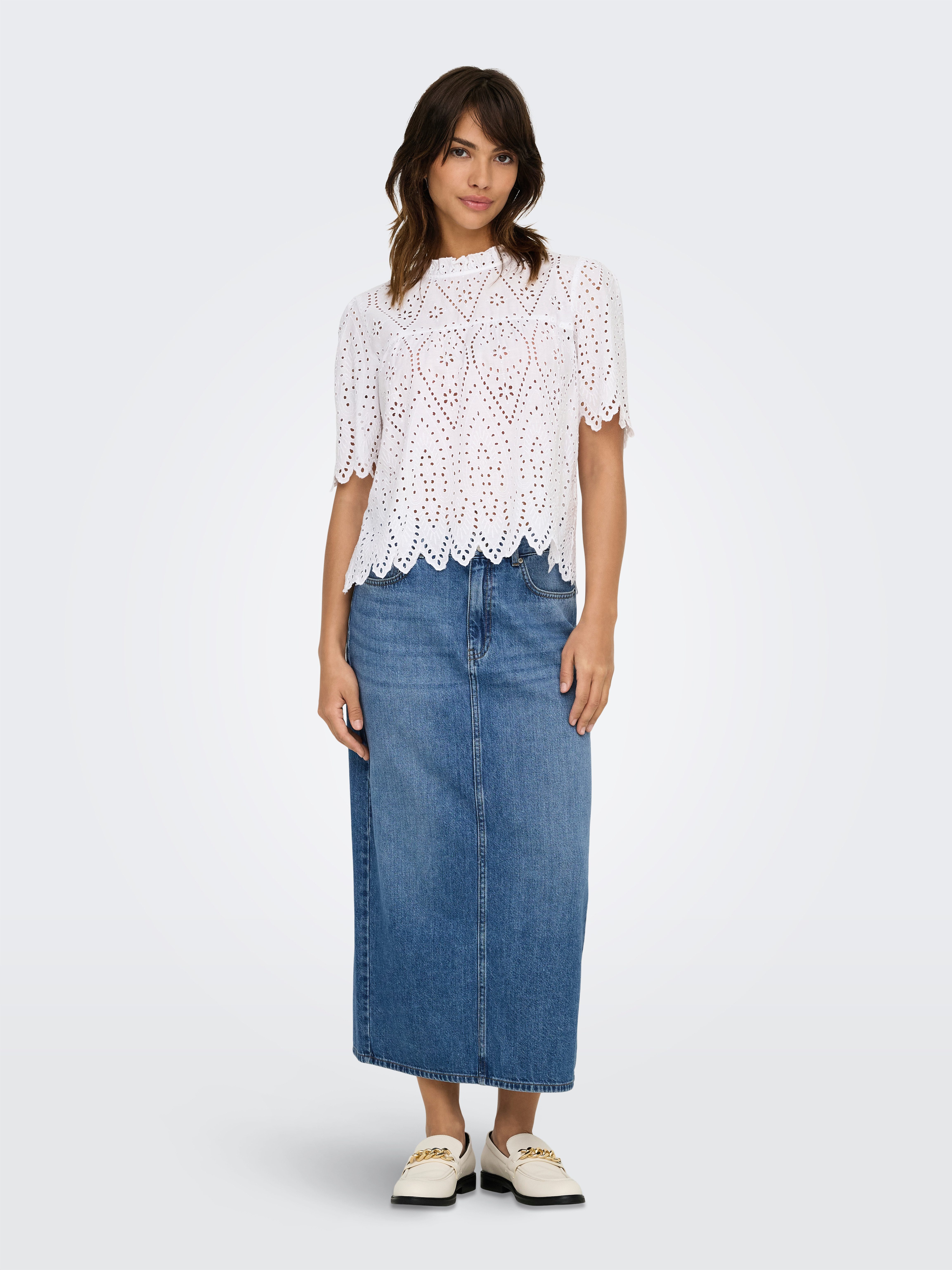 Only Jeans rok ONLLUMI MIDI BACK SLIT SKIRT DNM PIMNOOS