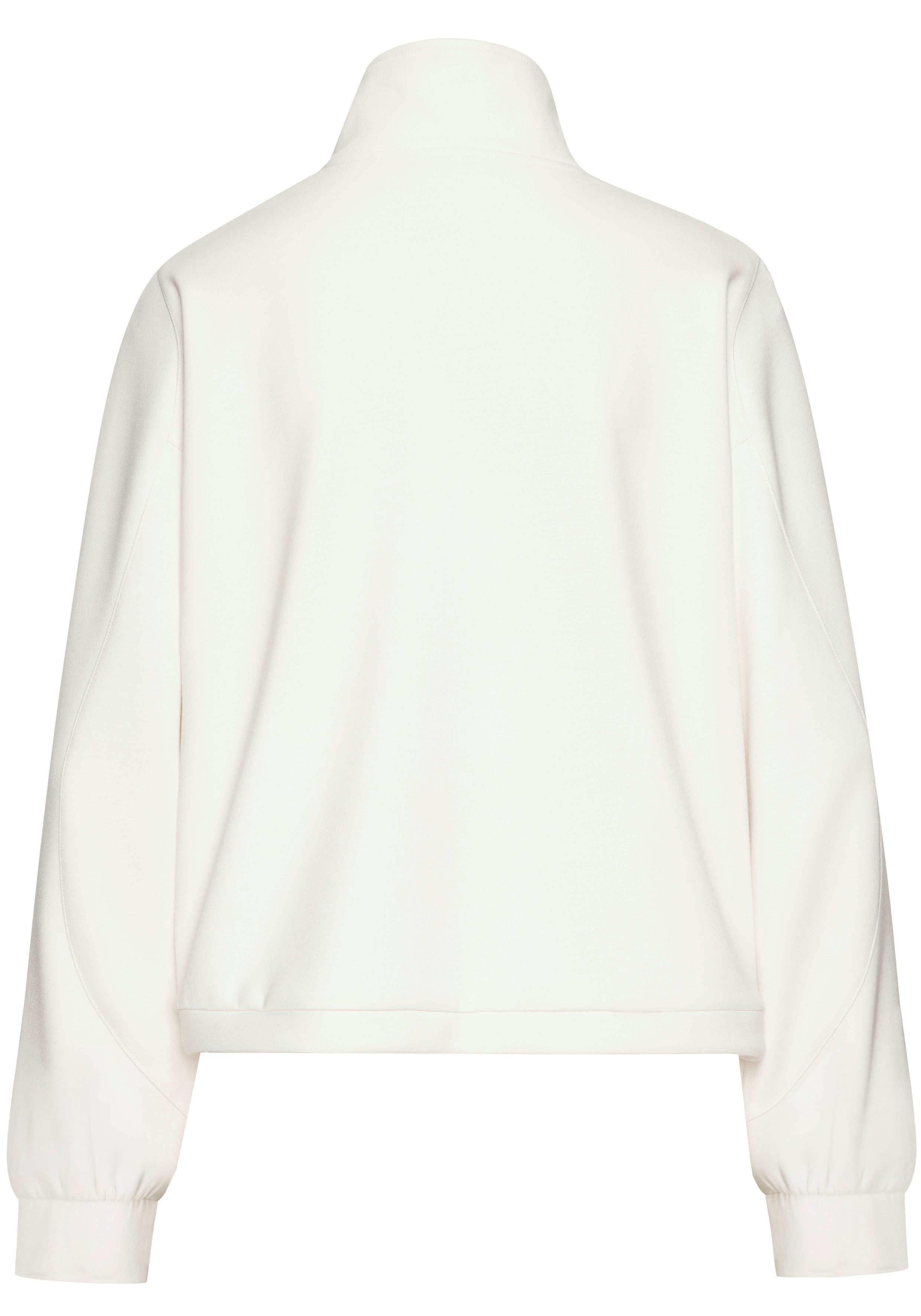 Copenhagen Studios Shirt met lange mouwen gemaakt van hoogwaardig materiaal met staande kraag en rits