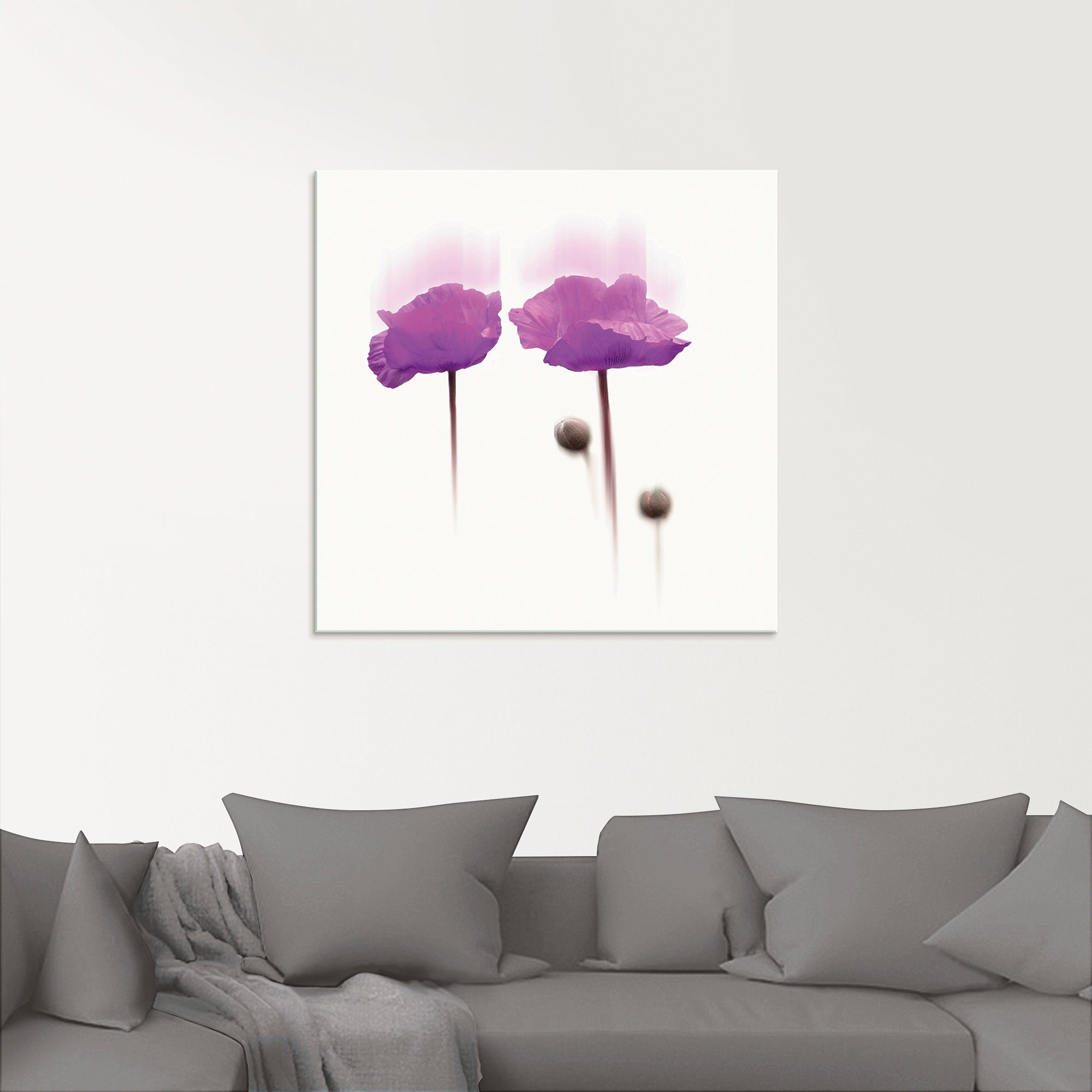Artland Print op glas Bloem abstract I in verschillende maten