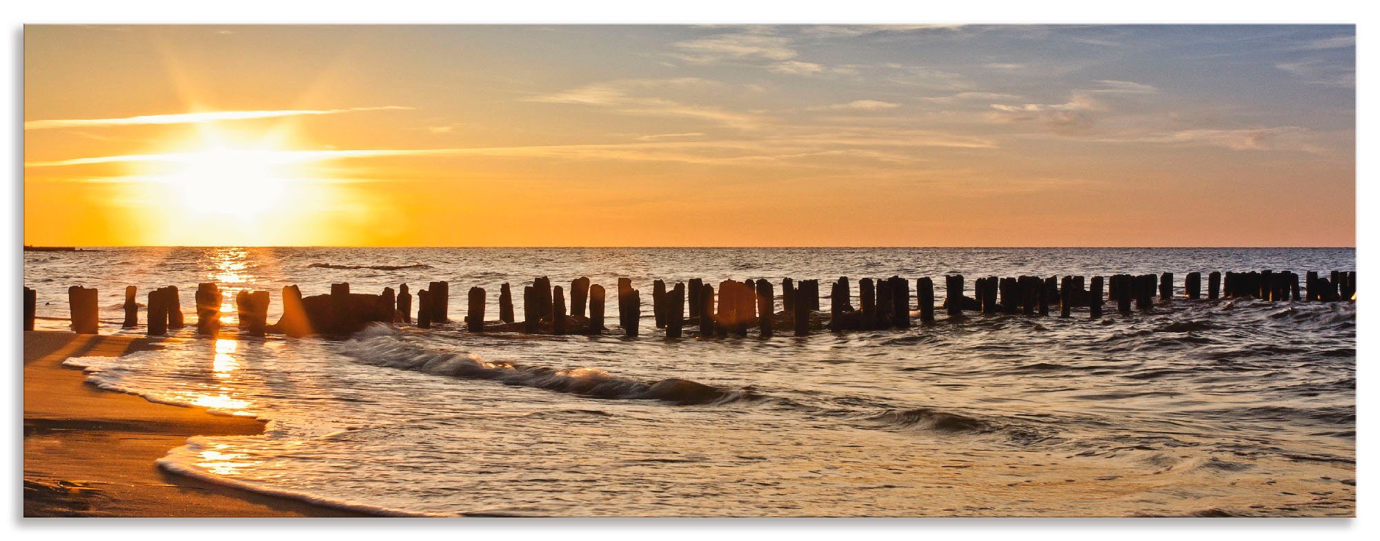 Artland Keukenwand Mooie zonsondergang aan het strand zelfklevend in vele maten - spatscherm keuken achter kookplaat en spoelbak als wandbescherming tegen vet, water en vuil - acht