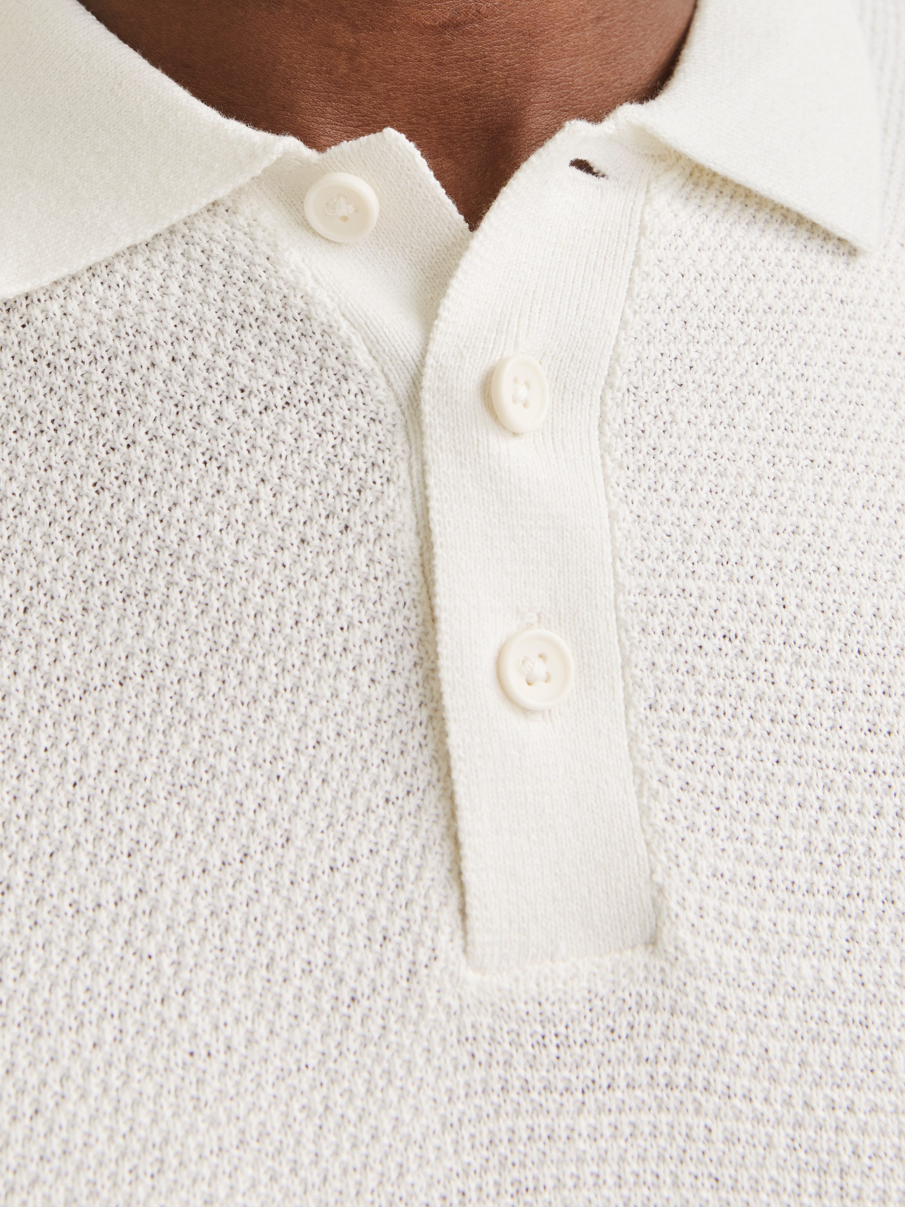 Jack & Jones Trui met korte mouwen JJEGEORGE KNIT POLO SS SN
