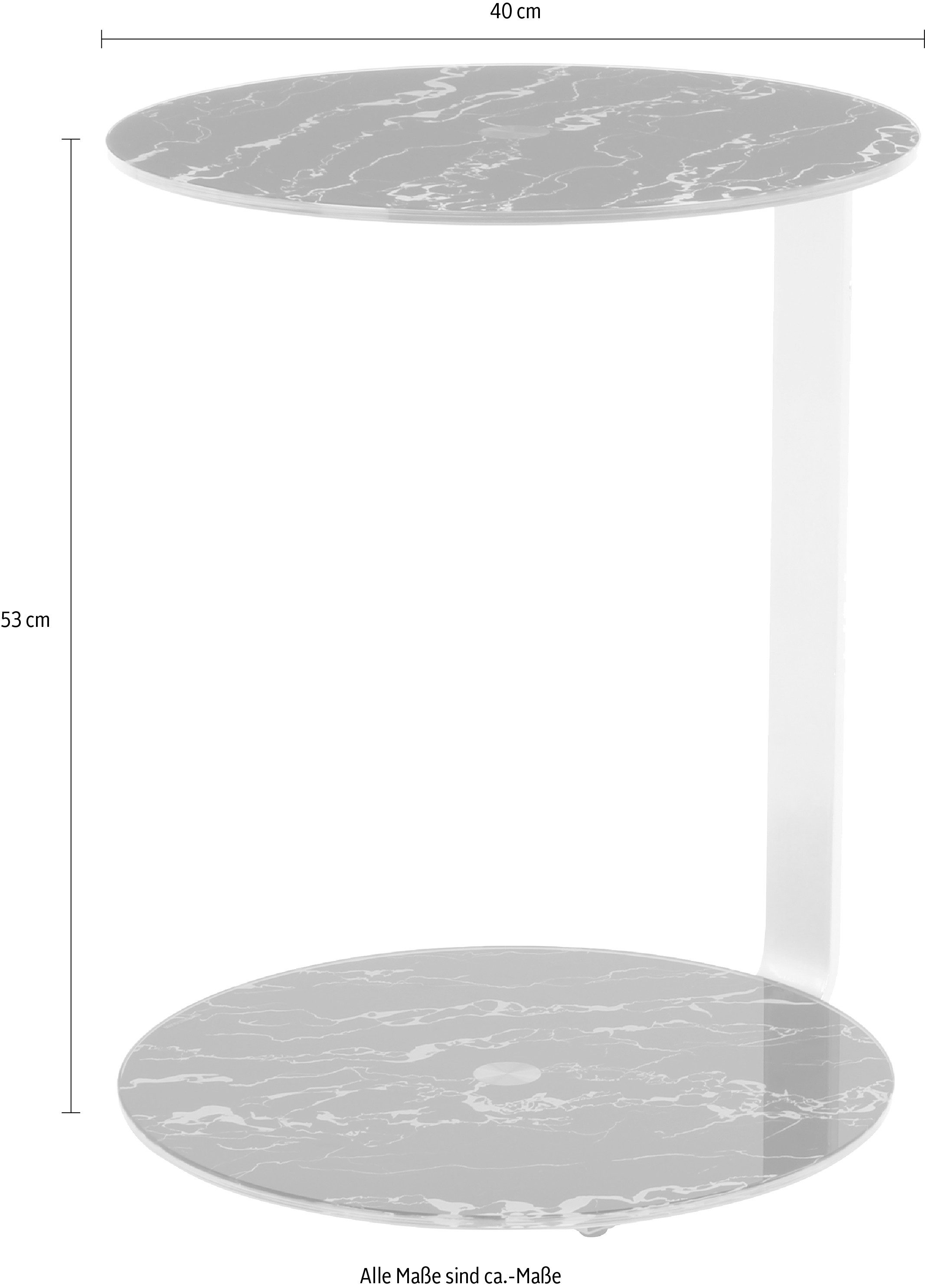 Kayoom Bijzettafel Quentin 525, sofa-bijzettafel, met metalen frame Onderstel ook als legplank, elegante vorm en verschillende kleurvarianten (1 stuk)