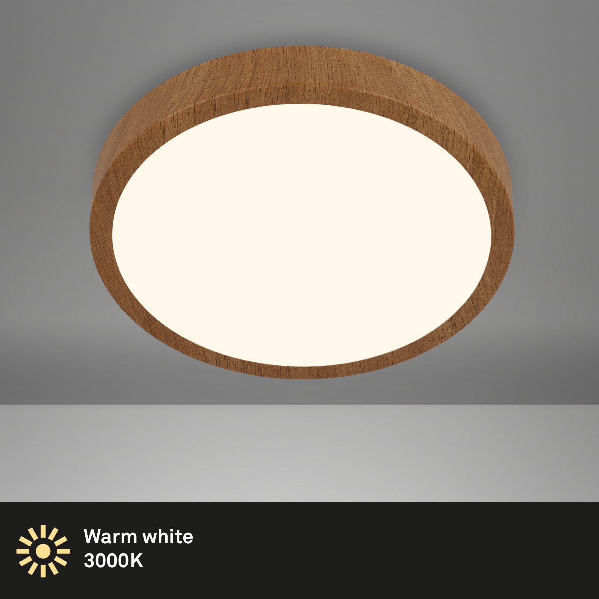 Briloner Leuchten Plafondlamp RUNA WOOD