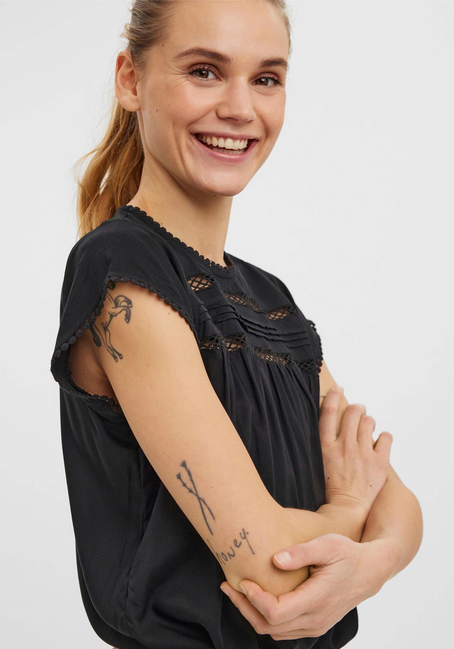 Vero Moda Kanten top VMDEBBIE PLEAT S/L TOP GA NOOS