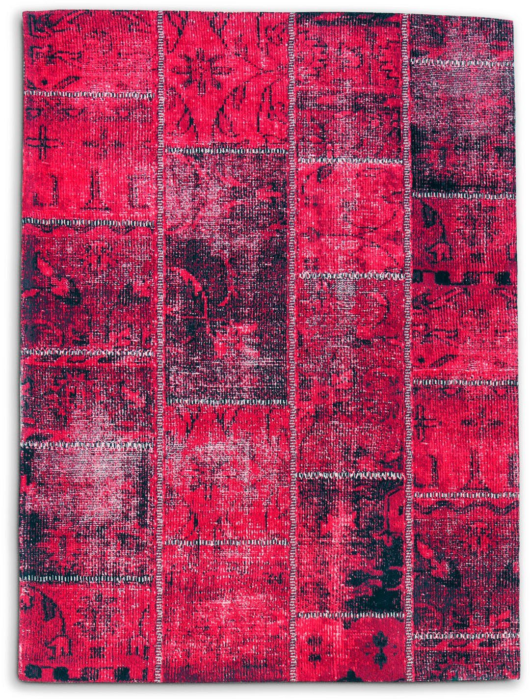 Gallery M Vloerkleed Patch Platweefsel, woonkamer