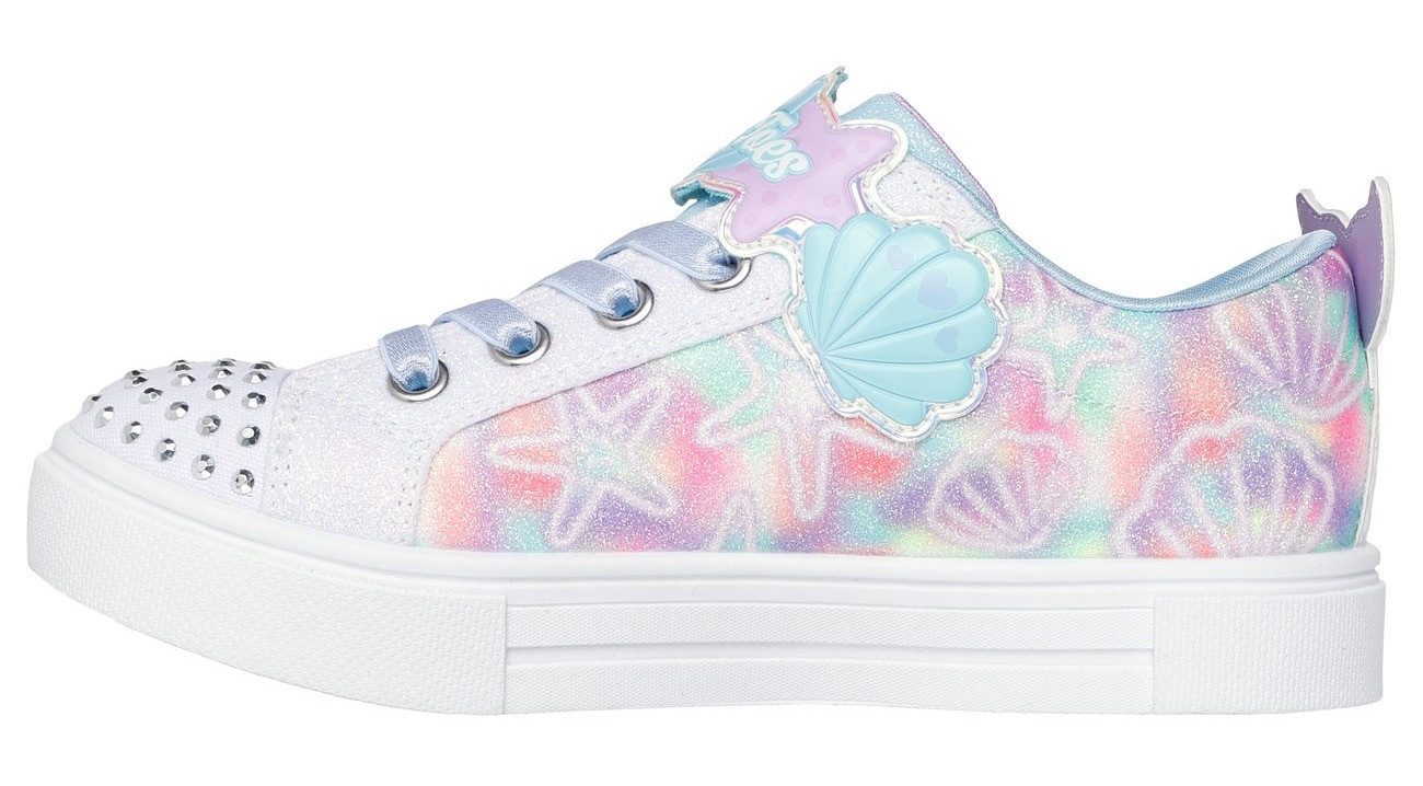 Skechers Kids Sneakers TWINKLE SPARKS , blink-instapschoen met glitters + strass, maat sjabloon te downloaden