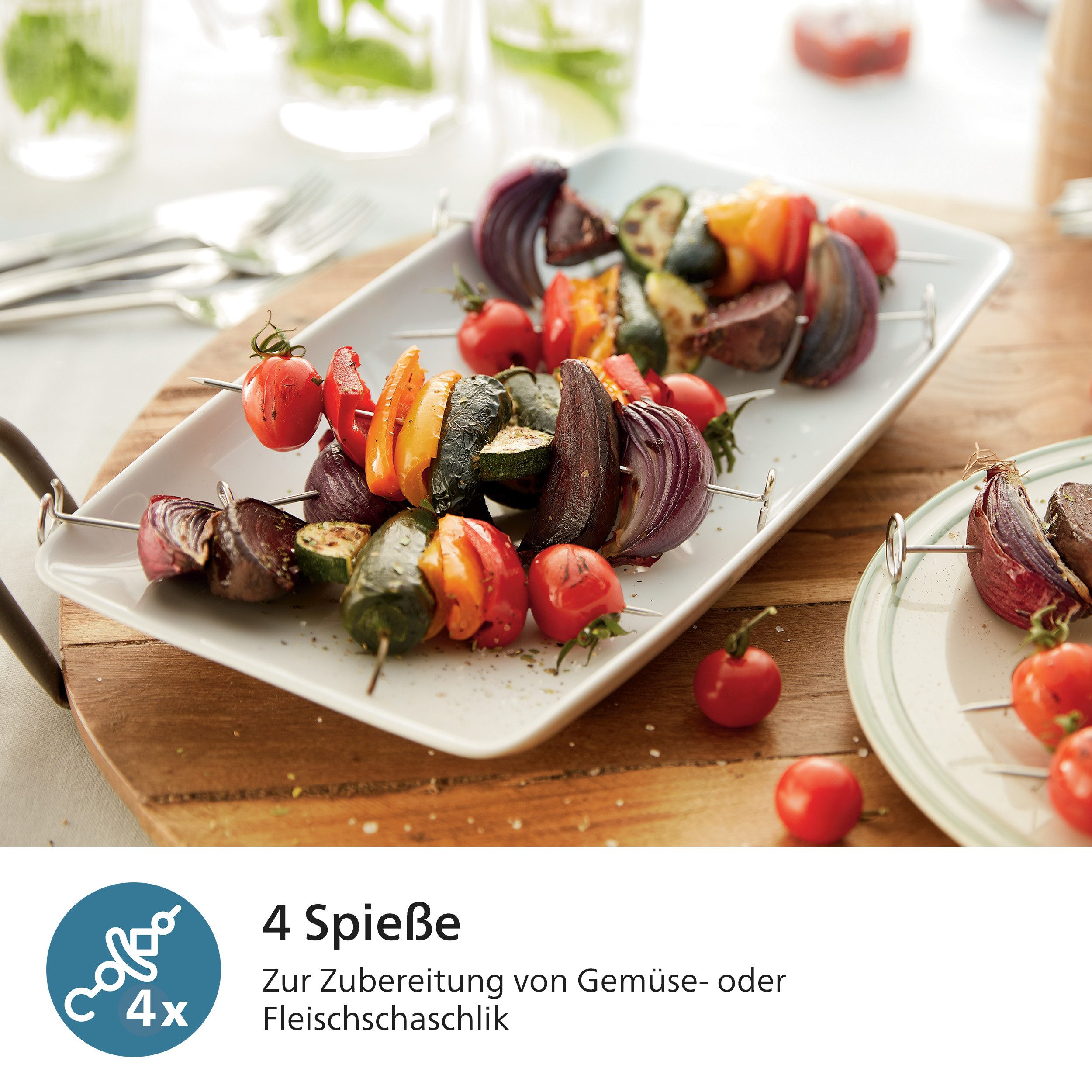 Philips Grillpan-inzet HD9926/00 voor Airfryer L (3.2-4.2L) & Dual Basket (set, 5-delig)