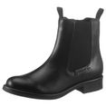 bugatti chelsea-boots met extra stretchinzet zwart
