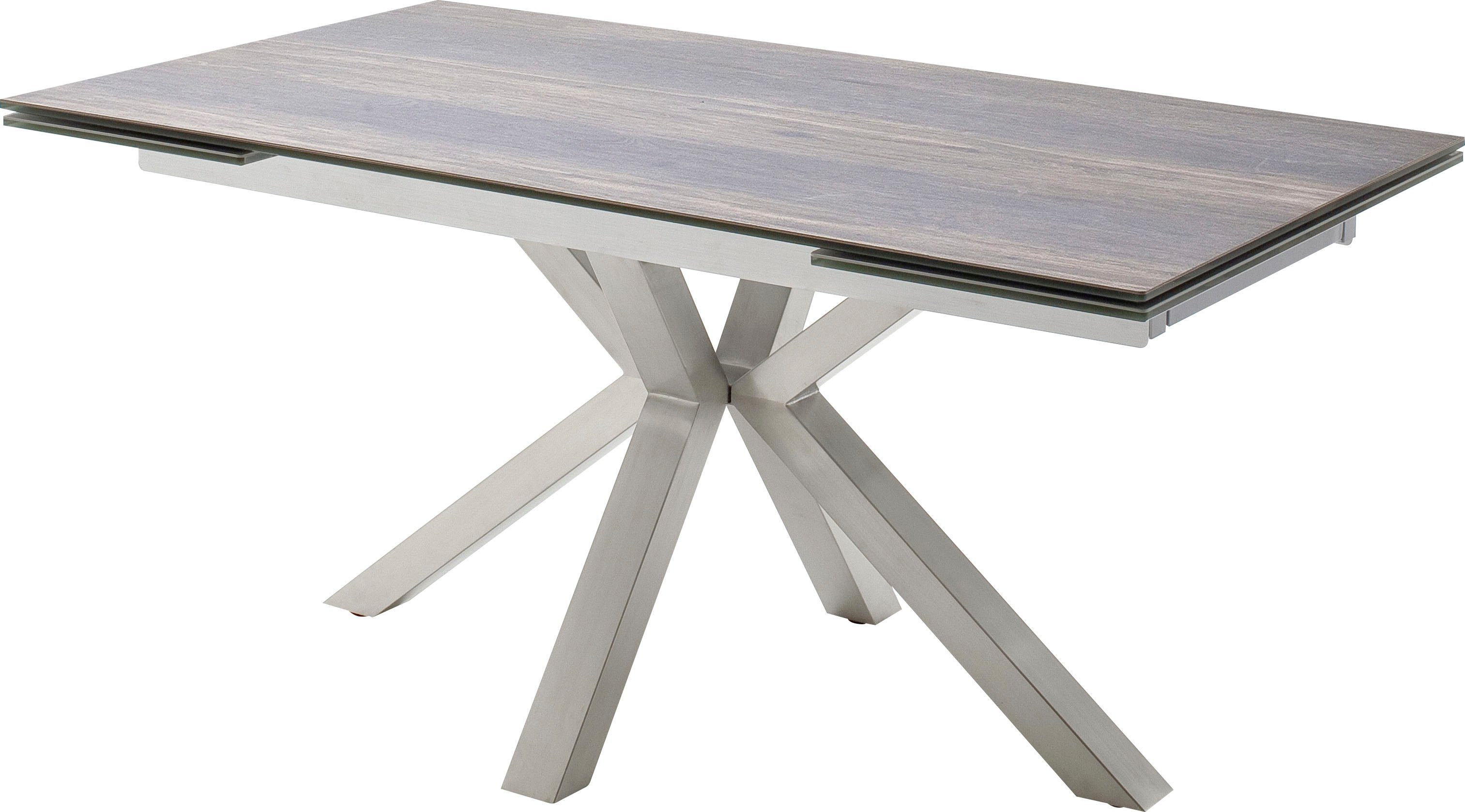 MCA furniture Eettafel Nagano Eettafel glas-keramiek met uittrekbaar deel aan de kopse kant