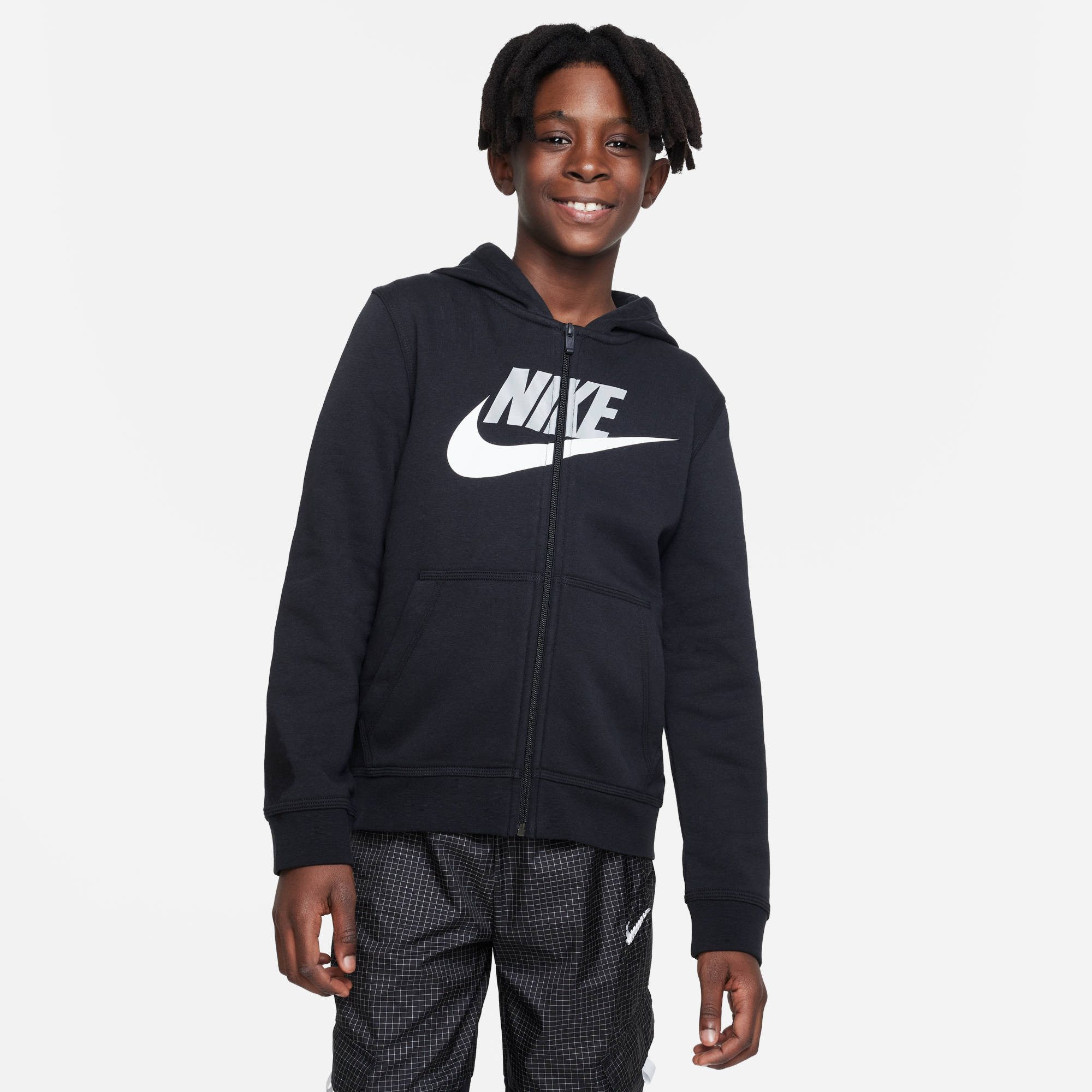 Nike Sportswear Capuchonsweatvest Club Fleece Big Kids' (Boys') Full-Zip Hoodie