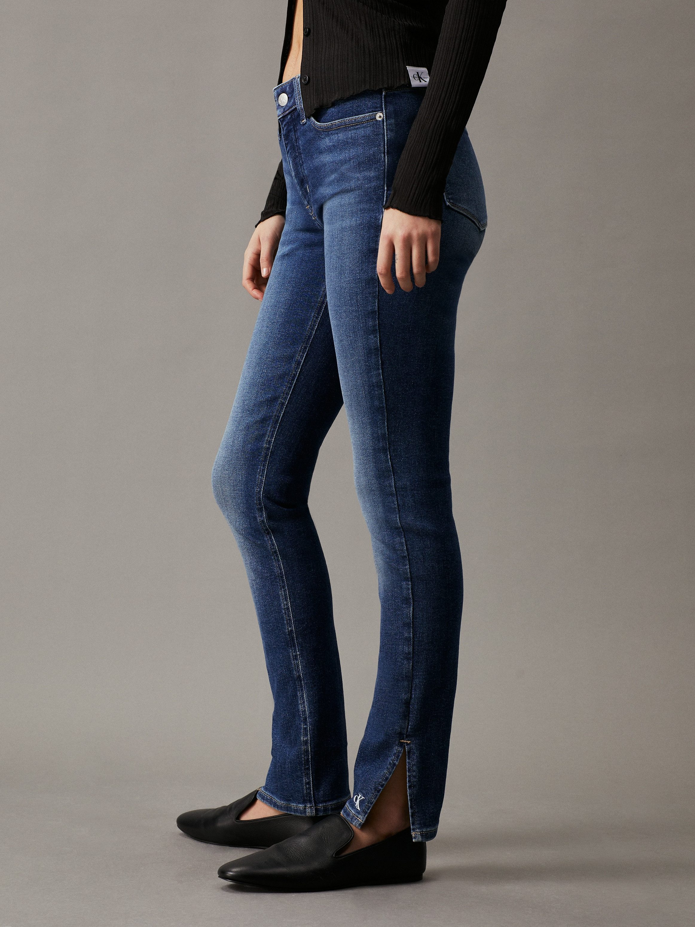 Calvin Klein Skinny fit jeans Mid rise skinny in een klassiek 5-pocketsmodel