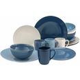 home affaire combi-servies miltery in maritieme kleuren (set) blauw