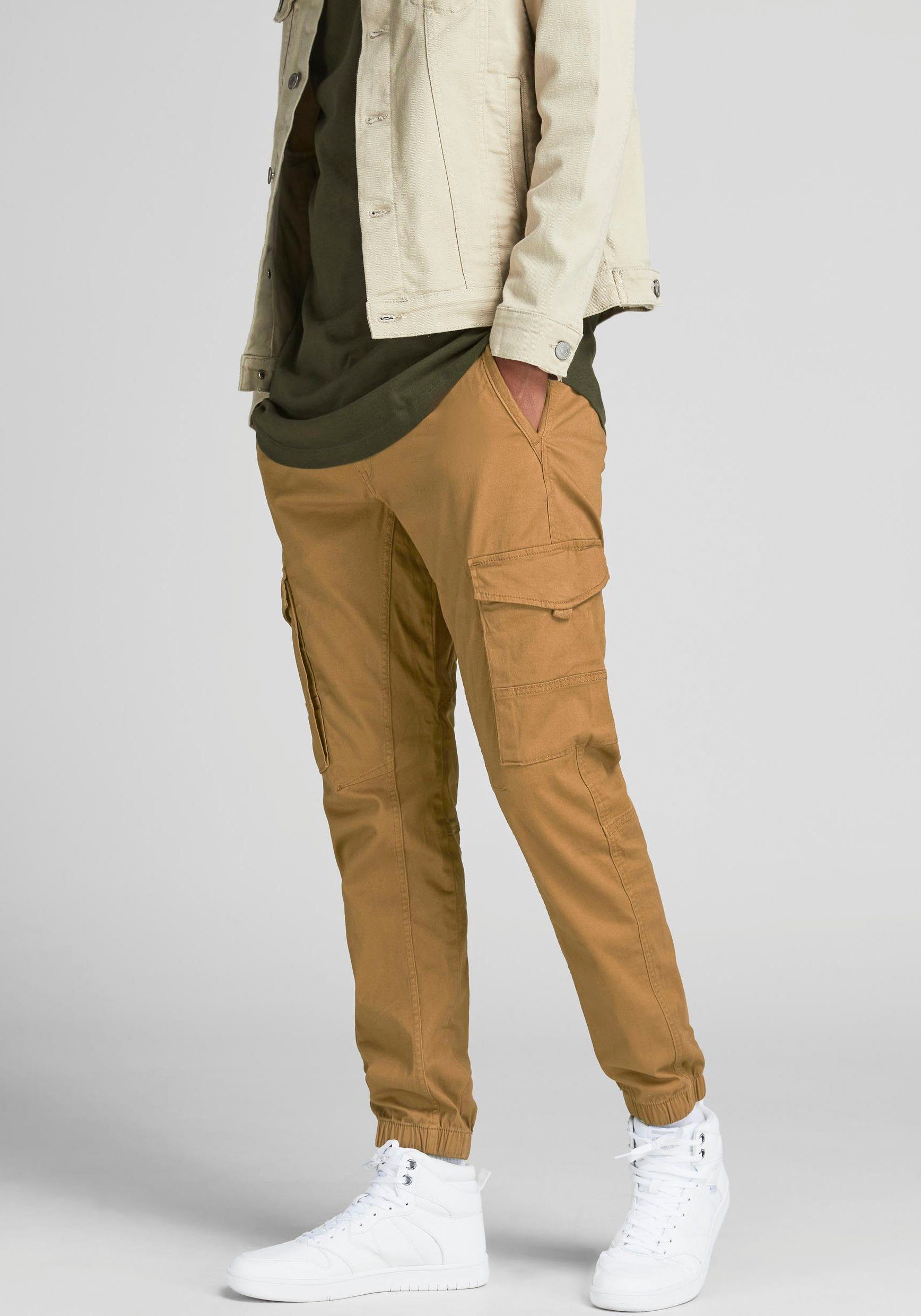 Jack & Jones Cargobroek JPSTPAUL JJFLAKE CARGO NOOS heren cargobroeken maat 28 oranje